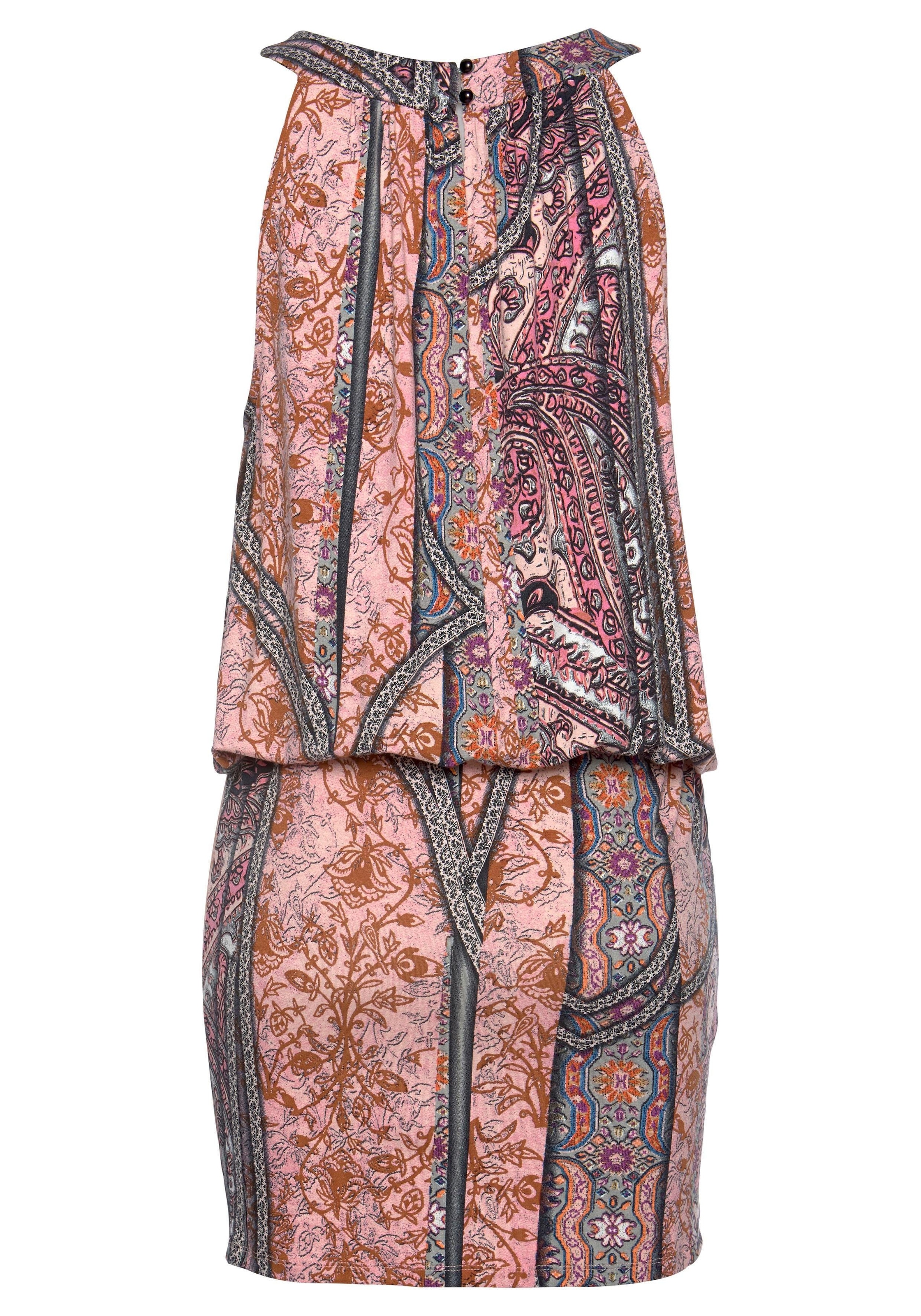 Buffalo Druckkleid, mit schmalem Rockteil im Alloverdruck, Sommerkleid, Strandkleid