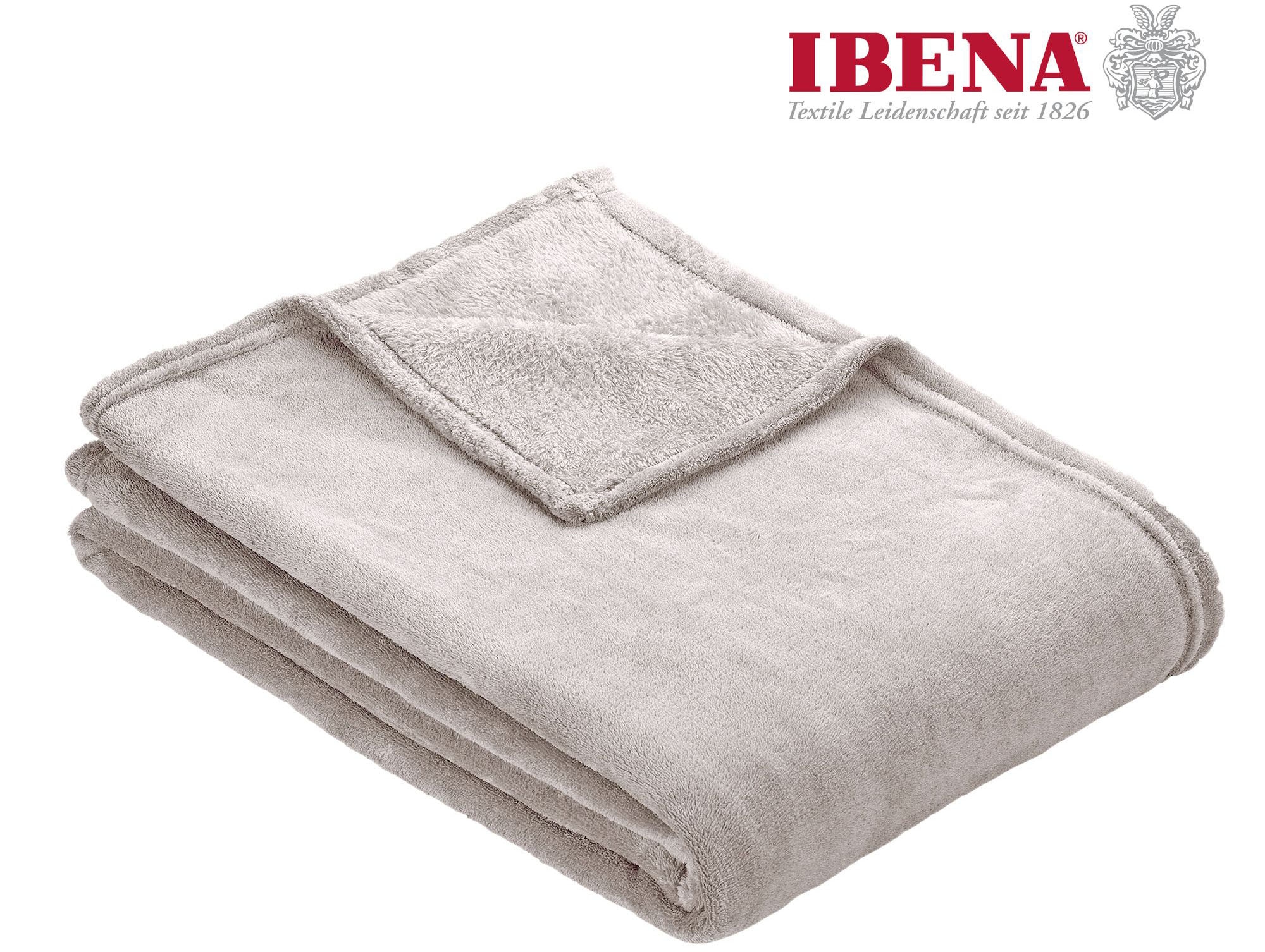 IBENA Wohndecke "Uni Fleecedecke Olbia", einfarbig schick, Kuscheldecke