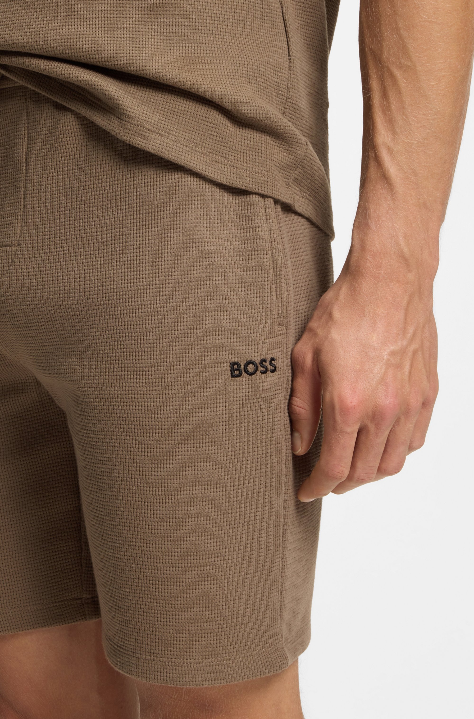 BOSS Pyjamashorts "Waffle Shorts" günstig online kaufen