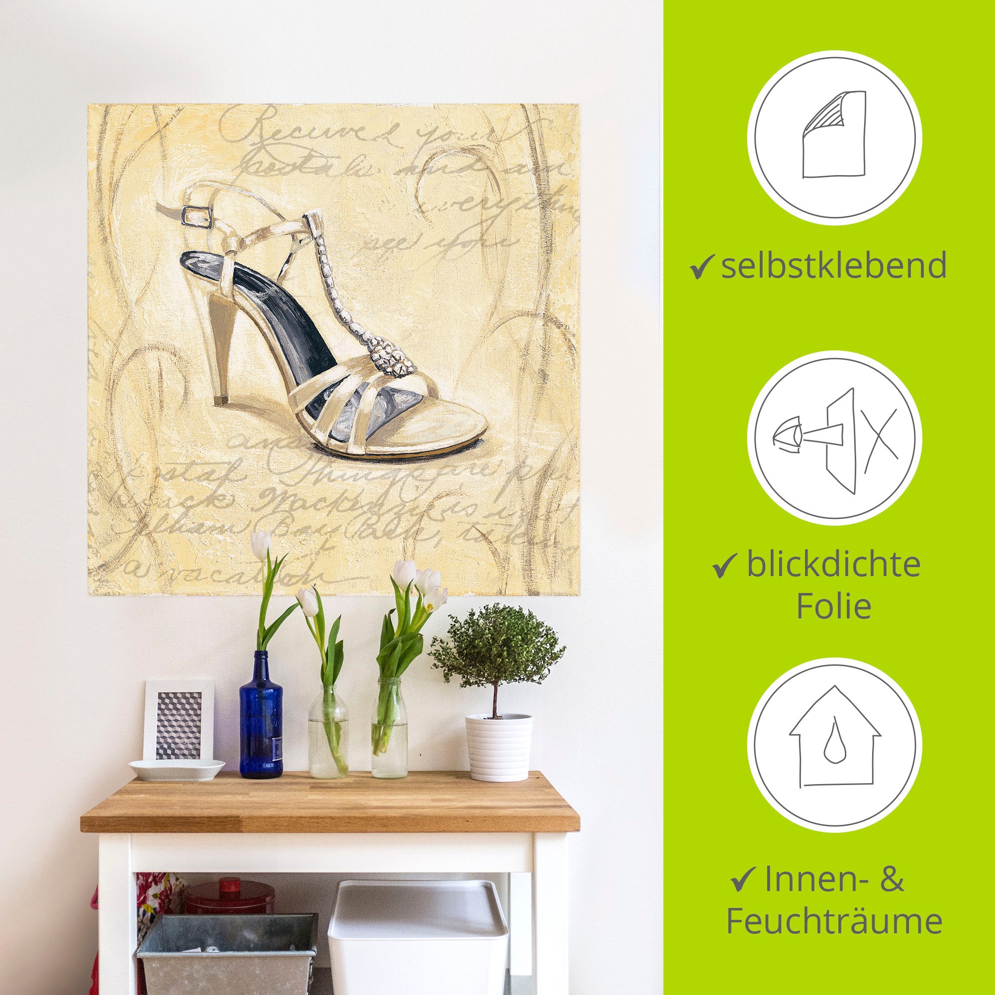 Artland Wandbild »Stiletto I - Schuh«, Mode, (1 St.), als Leinwandbild, Wandaufkleber in verschied. Größen
