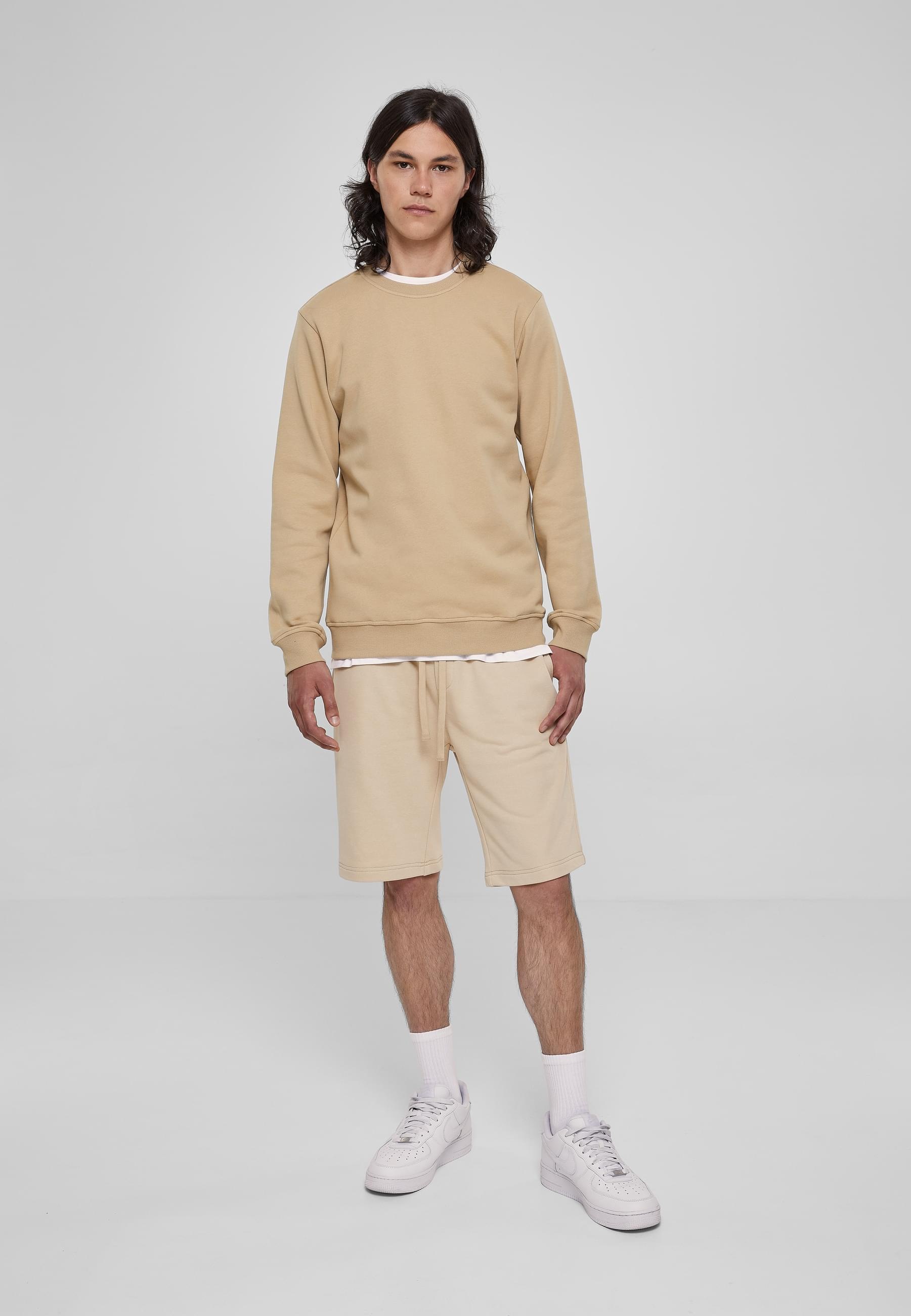 URBAN CLASSICS Rundhalspullover »Urban Classics Herren Basic Terry Crew«, (1 tlg.)