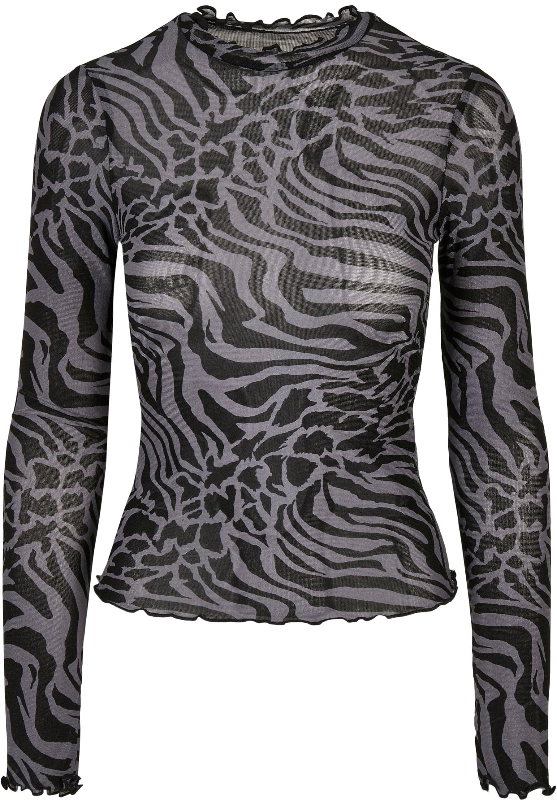 URBAN CLASSICS Langarmshirt »Urban Classics Damen Ladies AOP Mesh Turtleneck Longsleeve«, (1 tlg.)