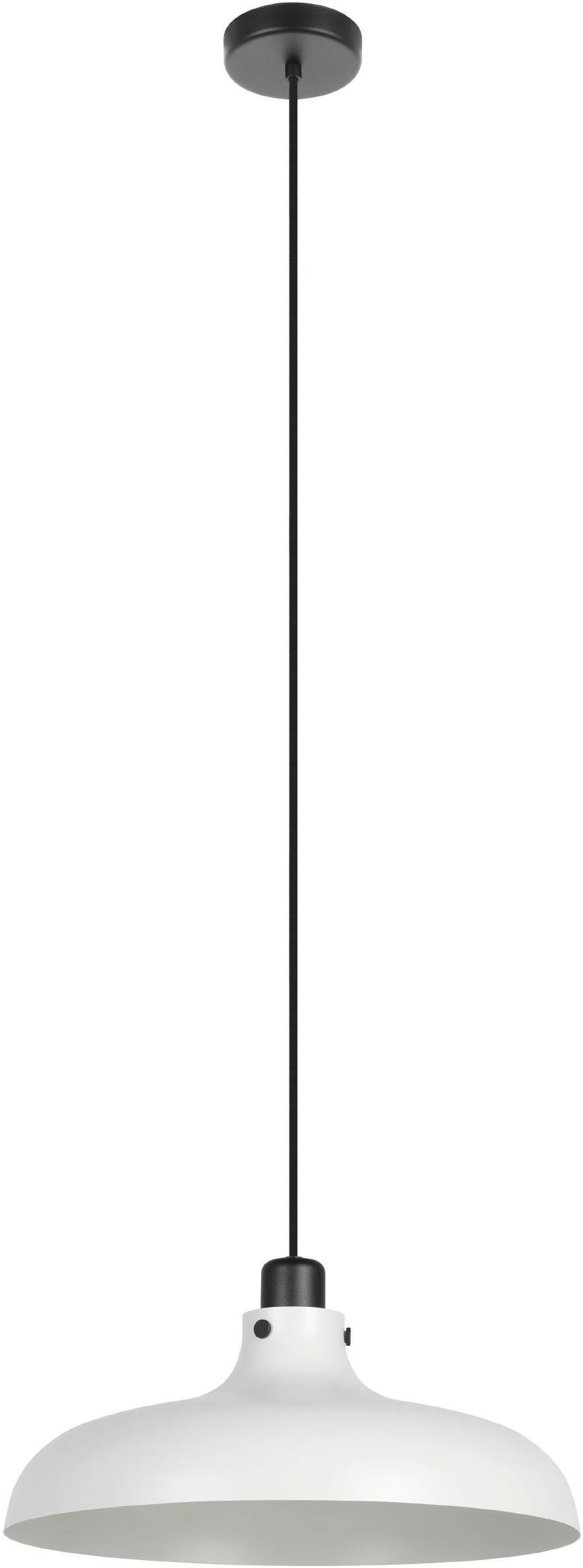 "EGLO Hängeleuchte ""Matlock Hängelampe, Esszimmerlampe, Industrial, Metall, E27, Lampe"", weiß (grau), 1, Ø 38cm H: 110cm, 1 Stk., Leuchten, EGLO