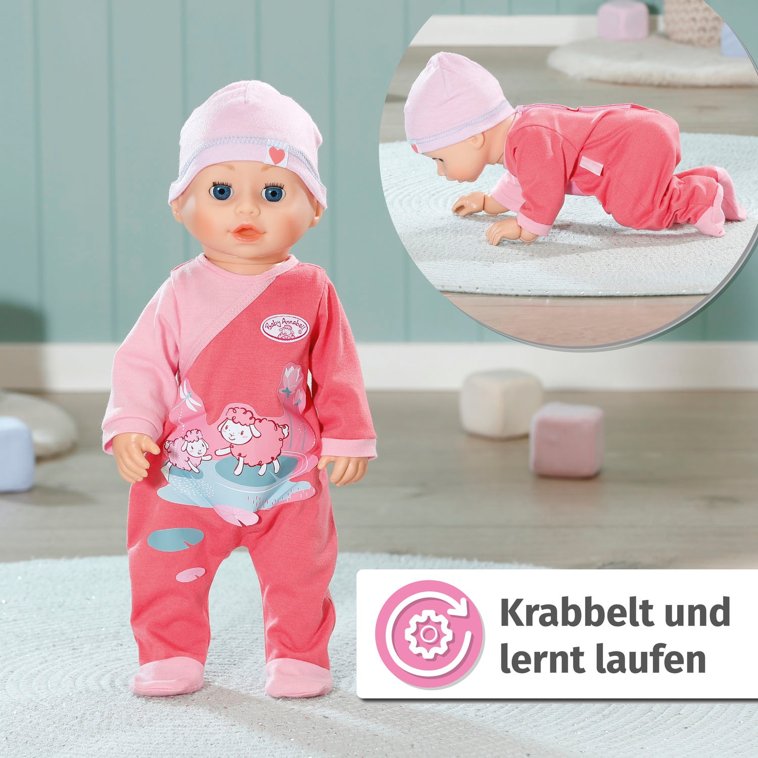 Baby Annabell Babypuppe »Emily Lauf mit mir, 43 cm«, mit Soundfunktion