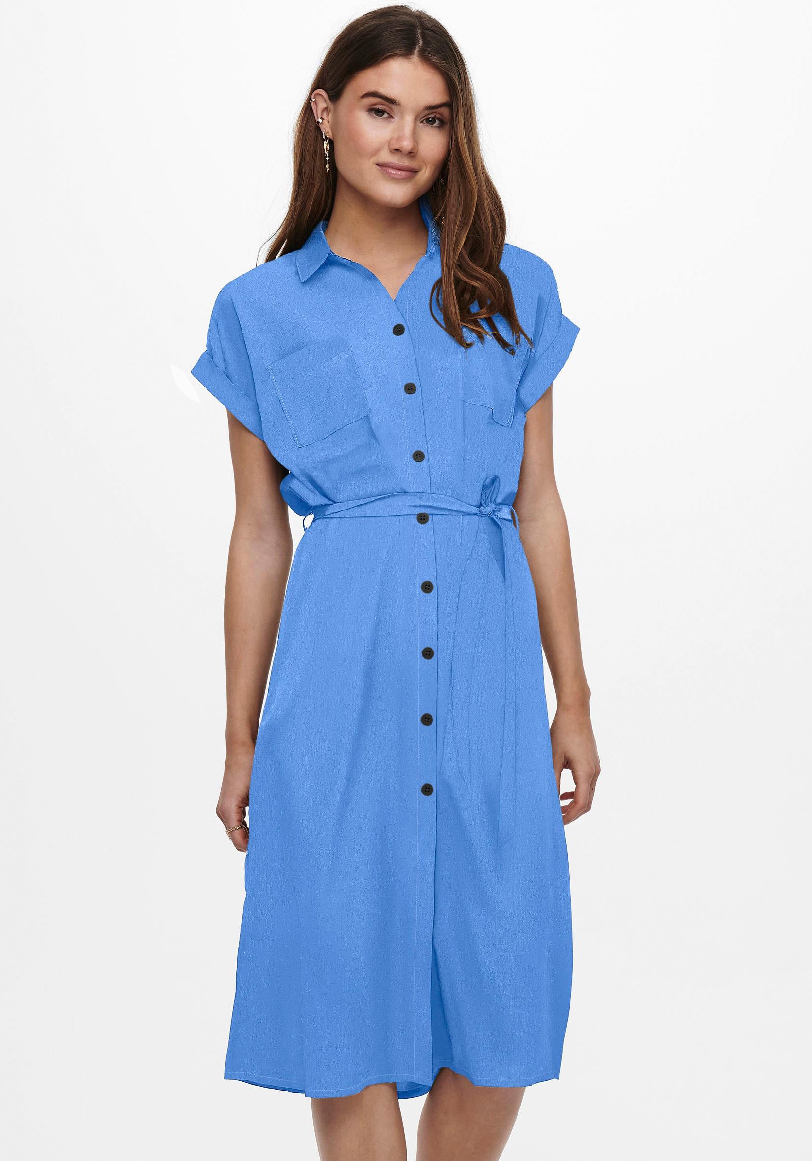 ONLY Hemdblusenkleid "ONLHANNOVER S/S SHIRT DRESS NOOS WVN", Sommerkleid günstig online kaufen