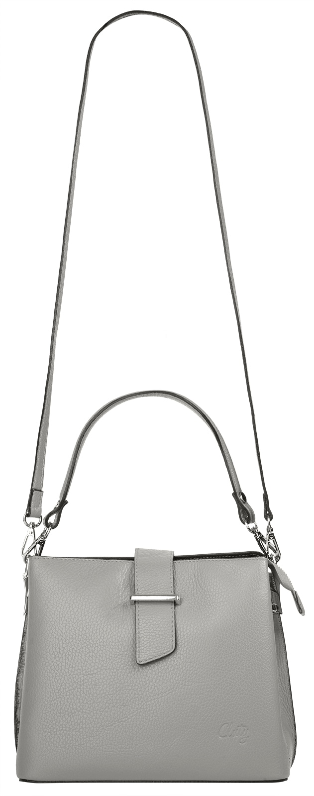 Cluty Henkeltasche, echt Leder, Made in Italy