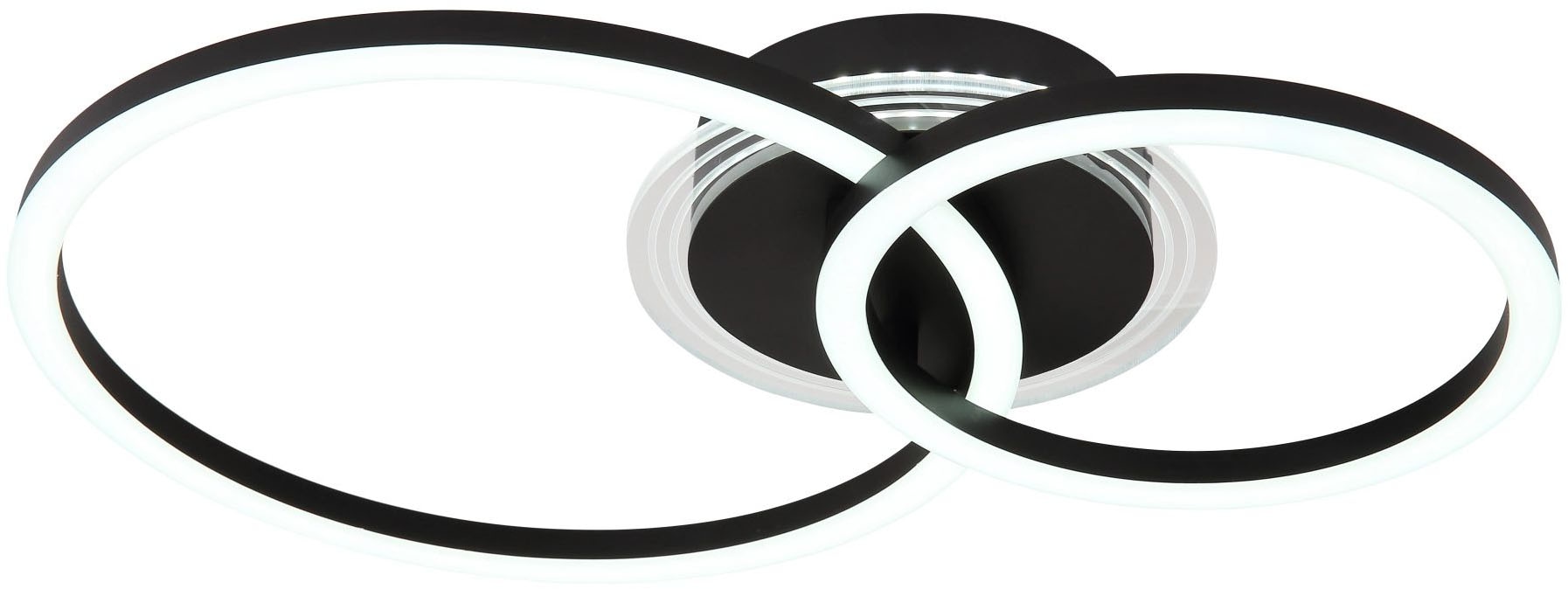 GLOBO LIGHTING LED Deckenleuchte »LORETTA«, Leuchtmittel LED-Modul | LED fest integriert, Deckenlampe, rund, Wohnzimmer, Schlafzimmer