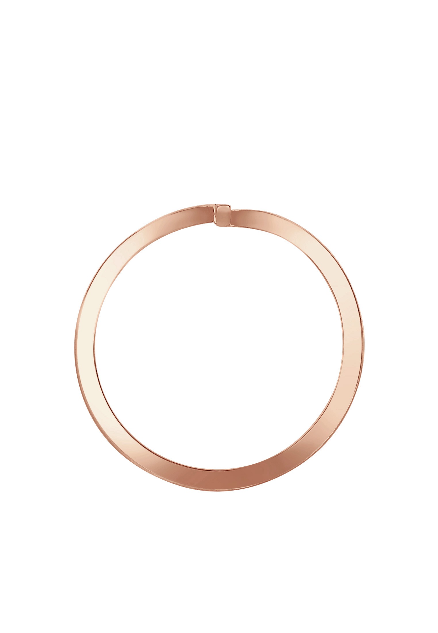 Fingerring ELLI "Geo Form Geschwungen 925 Sterling Silber" Gr. 58, rosa (rosegold), Fingerringe, Damen, 58mm, ohne Stein, Silber 925 (Sterlingsilber), 1mm, Fingerring 2