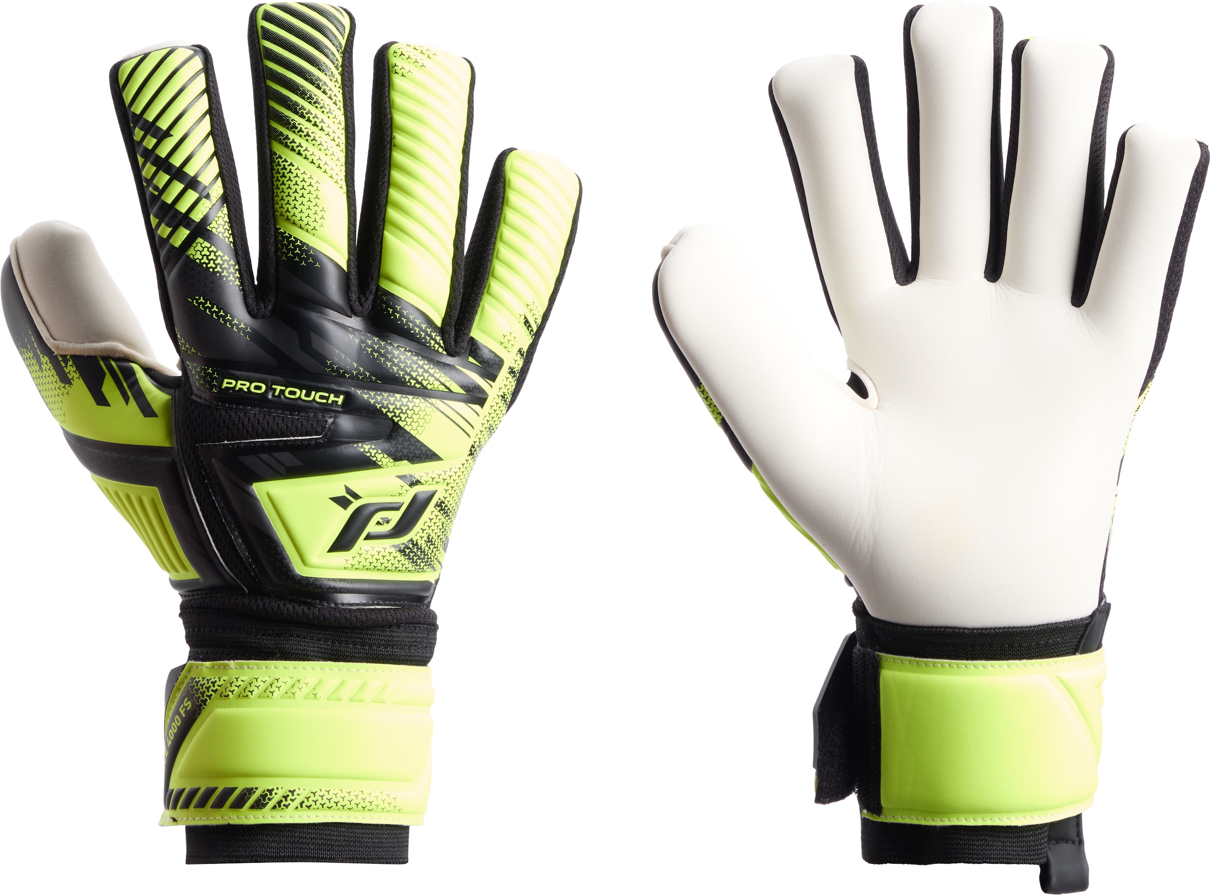 Pro Touch Torwarthandschuhe "TW-HANDSCHUH FORCE 4000 FS" mit integriertem Fingerschutz, für Training und Match, aus Kunstfaser