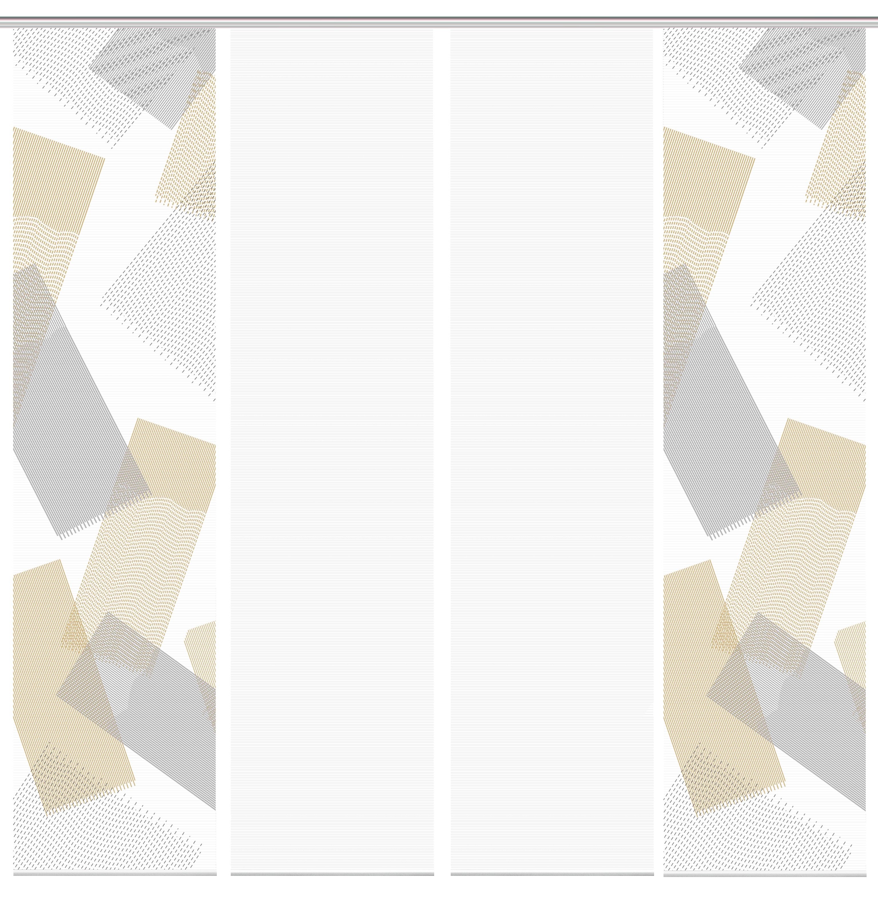 Thumbnail - Vision Schiebegardine "NAYAH" Paneelwagen 4 Stk. tlg. SET,SCHIEBEVORHANG,BAMBUS,DIGITALDRUCK