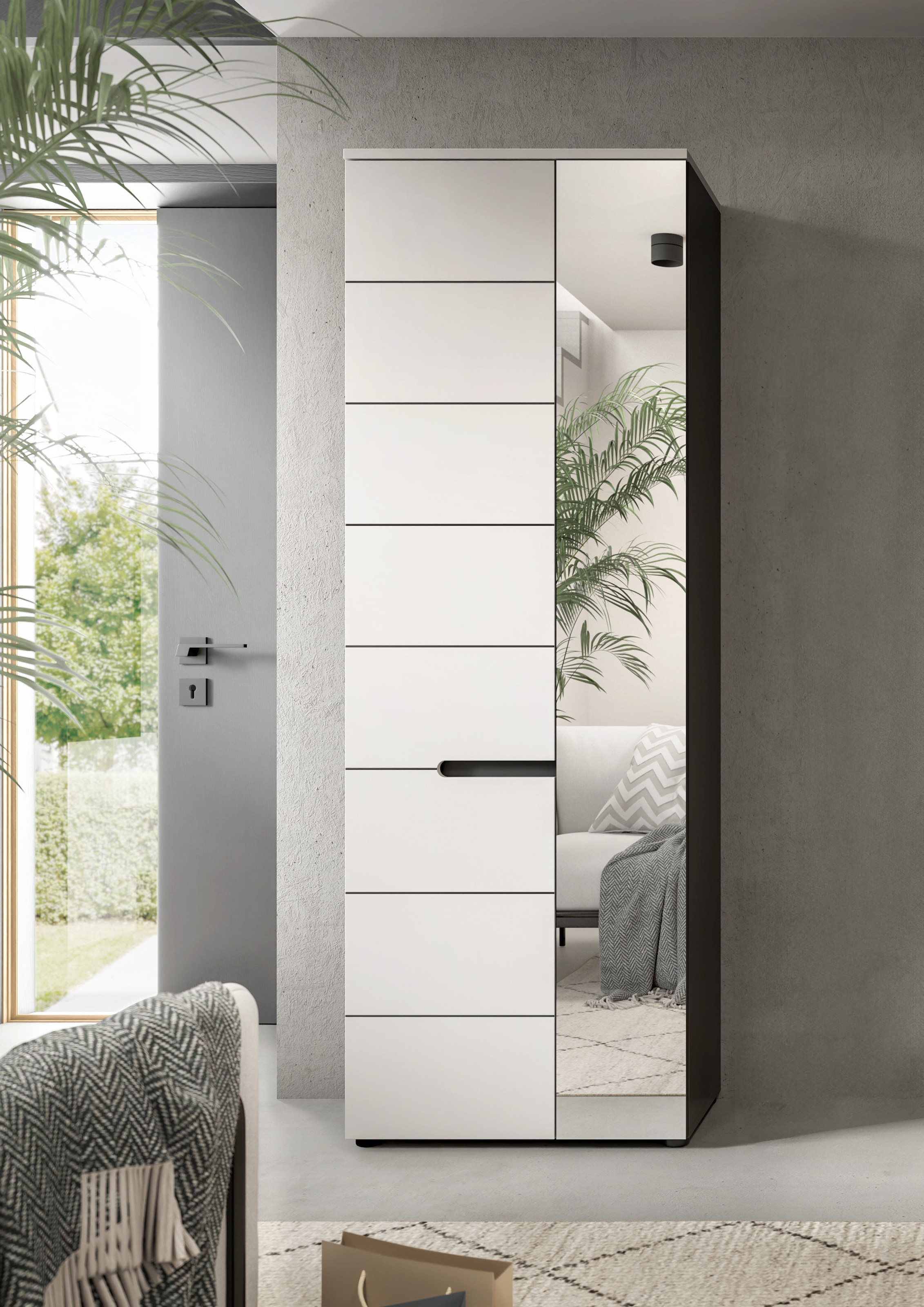 Home affaire Garderobenschrank "REHAT, TOPSELLER, Höhe 190cm, 2 Türen, 6 Fä günstig online kaufen