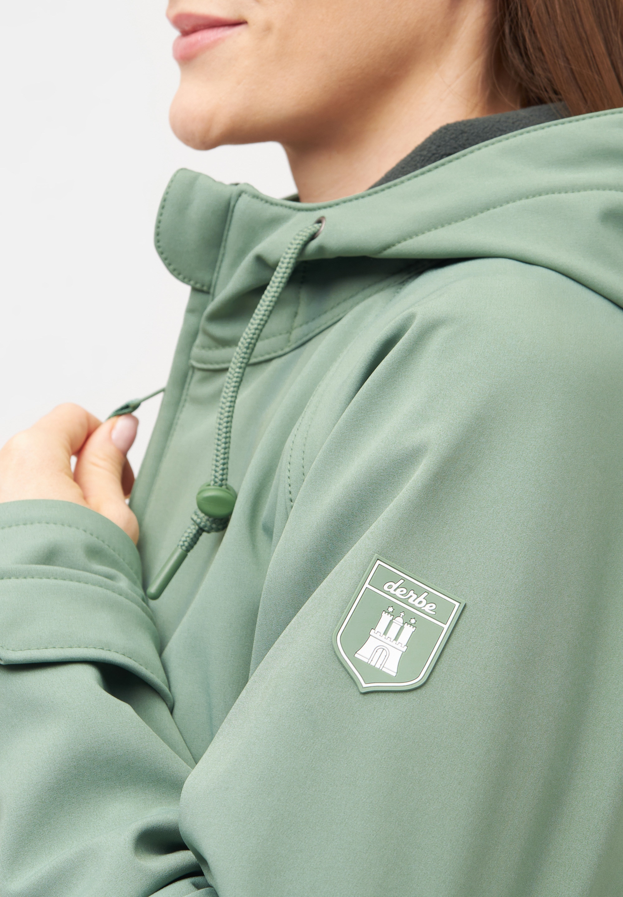 Derbe Softshelljacke »Island Friese«, wasserabweisend, winddicht, Kapuze