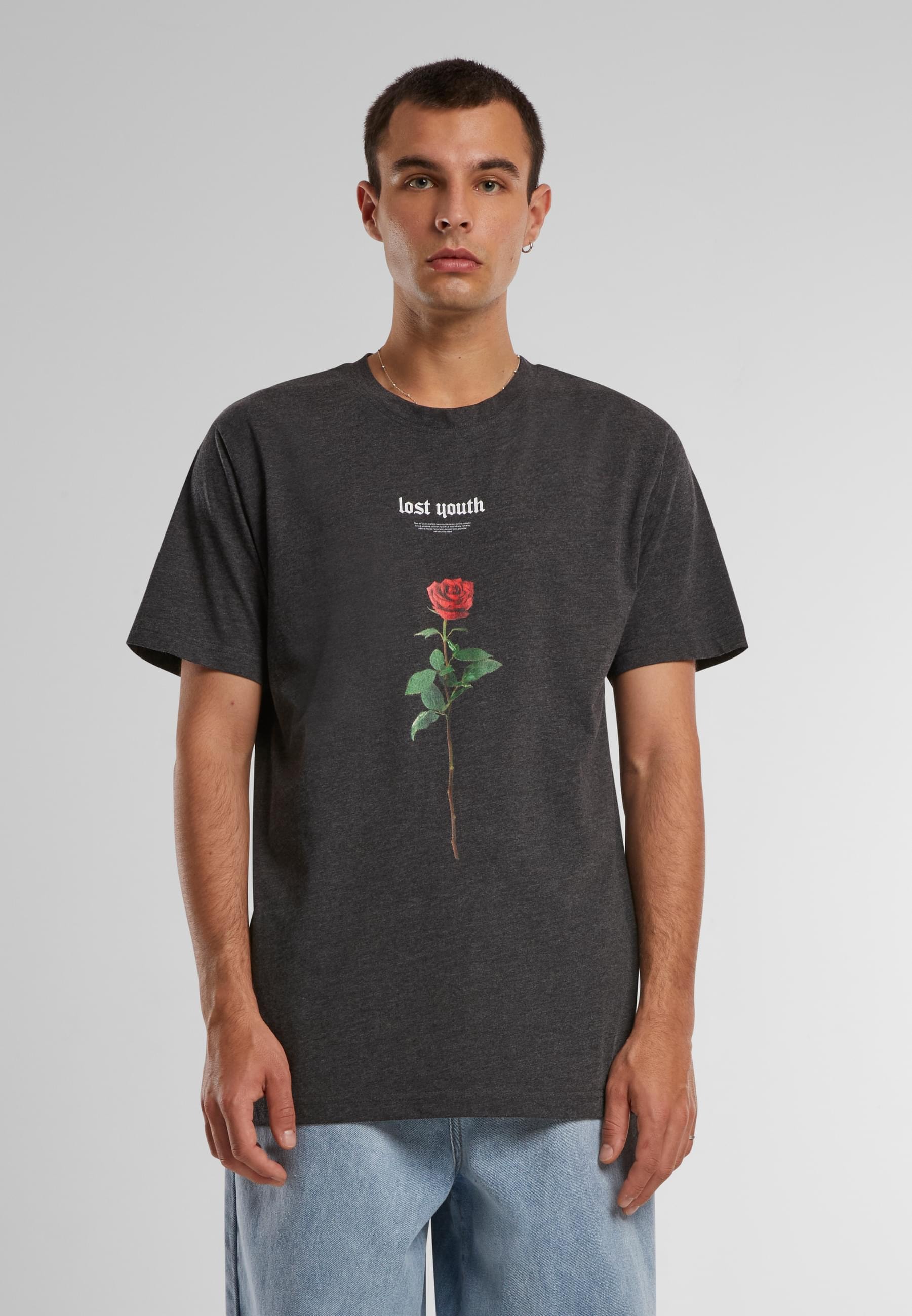 MisterTee Kurzarmshirt »MisterTee Herren Lost Youth Rose Tee«, (1 tlg.)