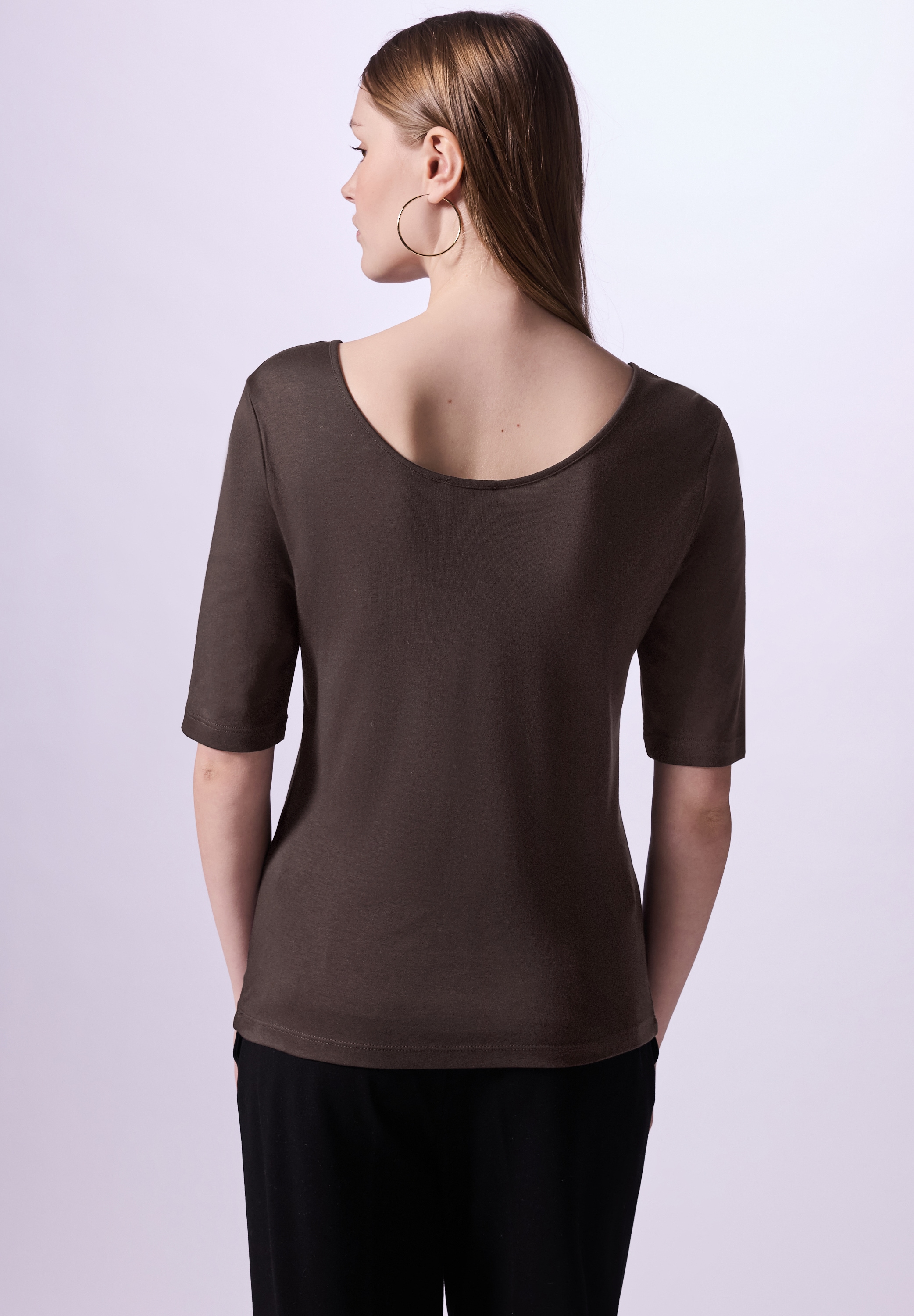STREET ONE STUDIO T-Shirt, aus softem Materialmix