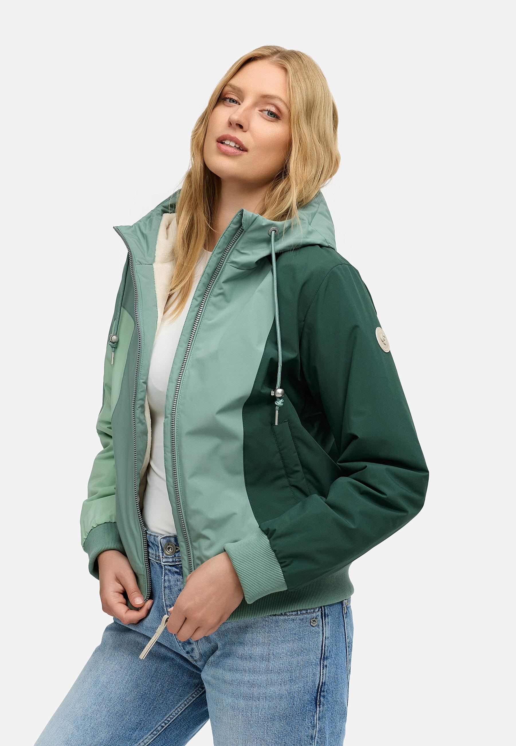 Ragwear Bomberjacke »Oggie Block Warm YOUMODO«, mit Kapuze, Wasserdichte Outdoorjacke mit Kapuze