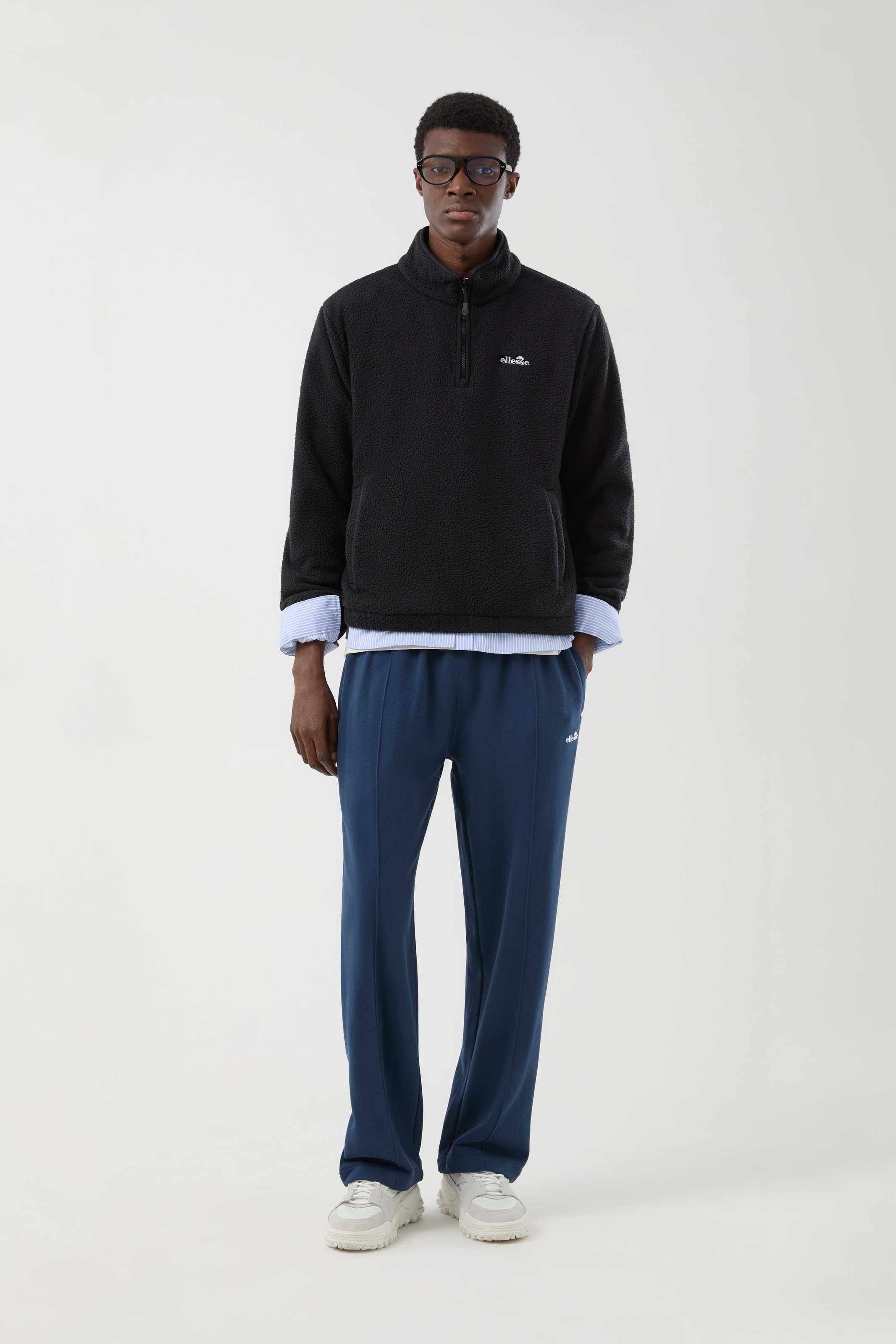 Ellesse Fleecepullover »Albavilla Microfleece«, wasserabweisend, windabweisend, atmungsaktiv, wärmend
