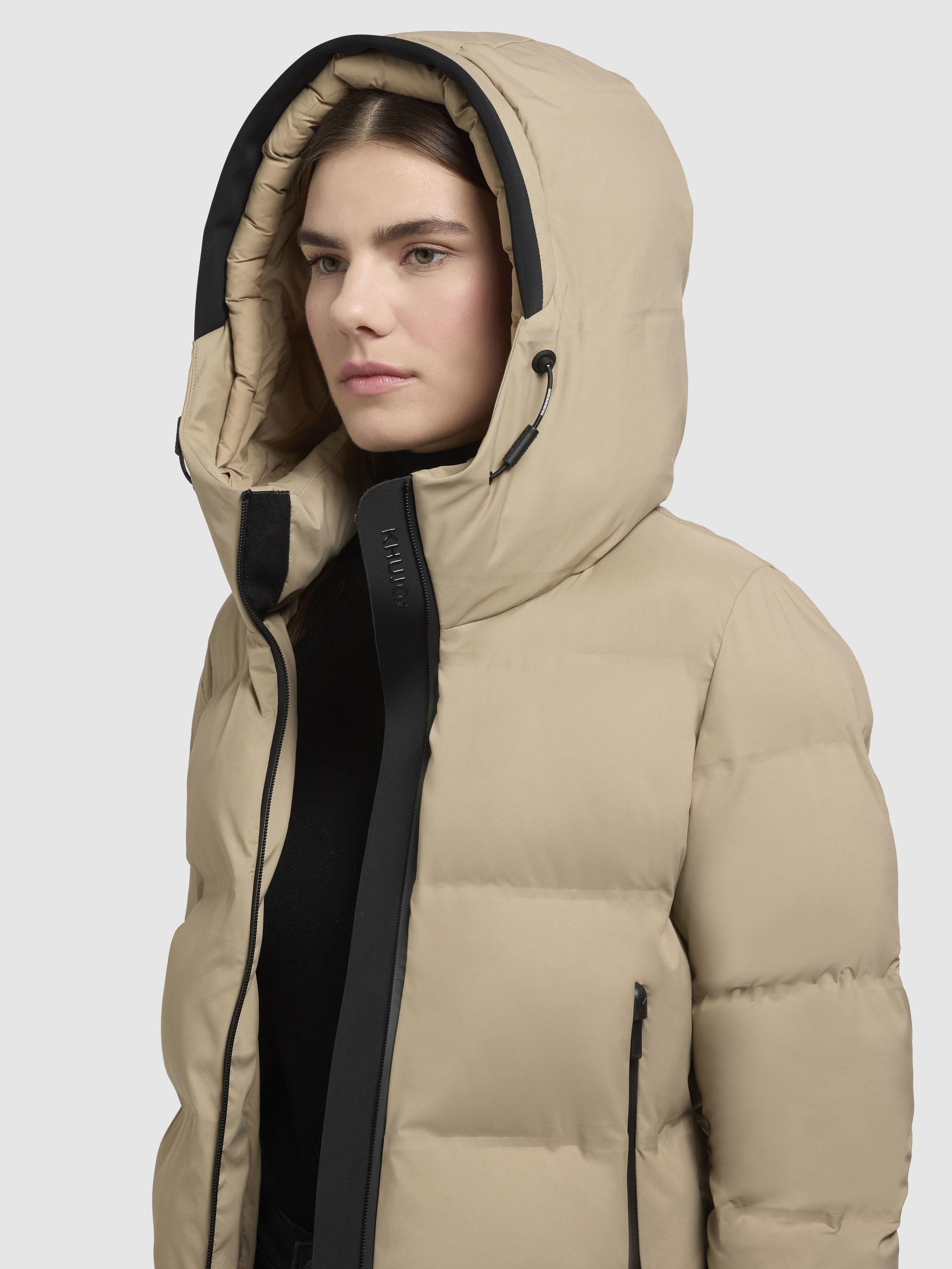 khujo Winterjacke »Liev-YM«, mit Kapuze, Warme gesteppte Damen Kapuzenjacke