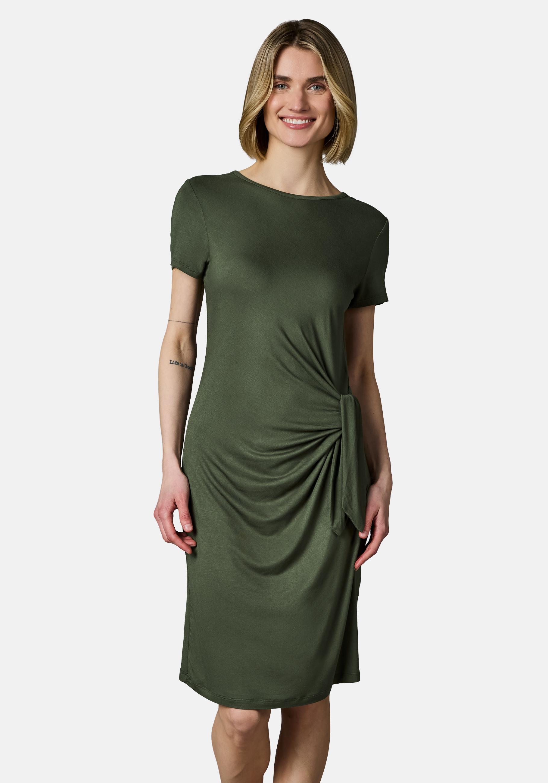 Ragwear Shirtkleid "Knotta" Ohne Taschen Kurzarm Sommerkleid mit seitlichem Bindeband