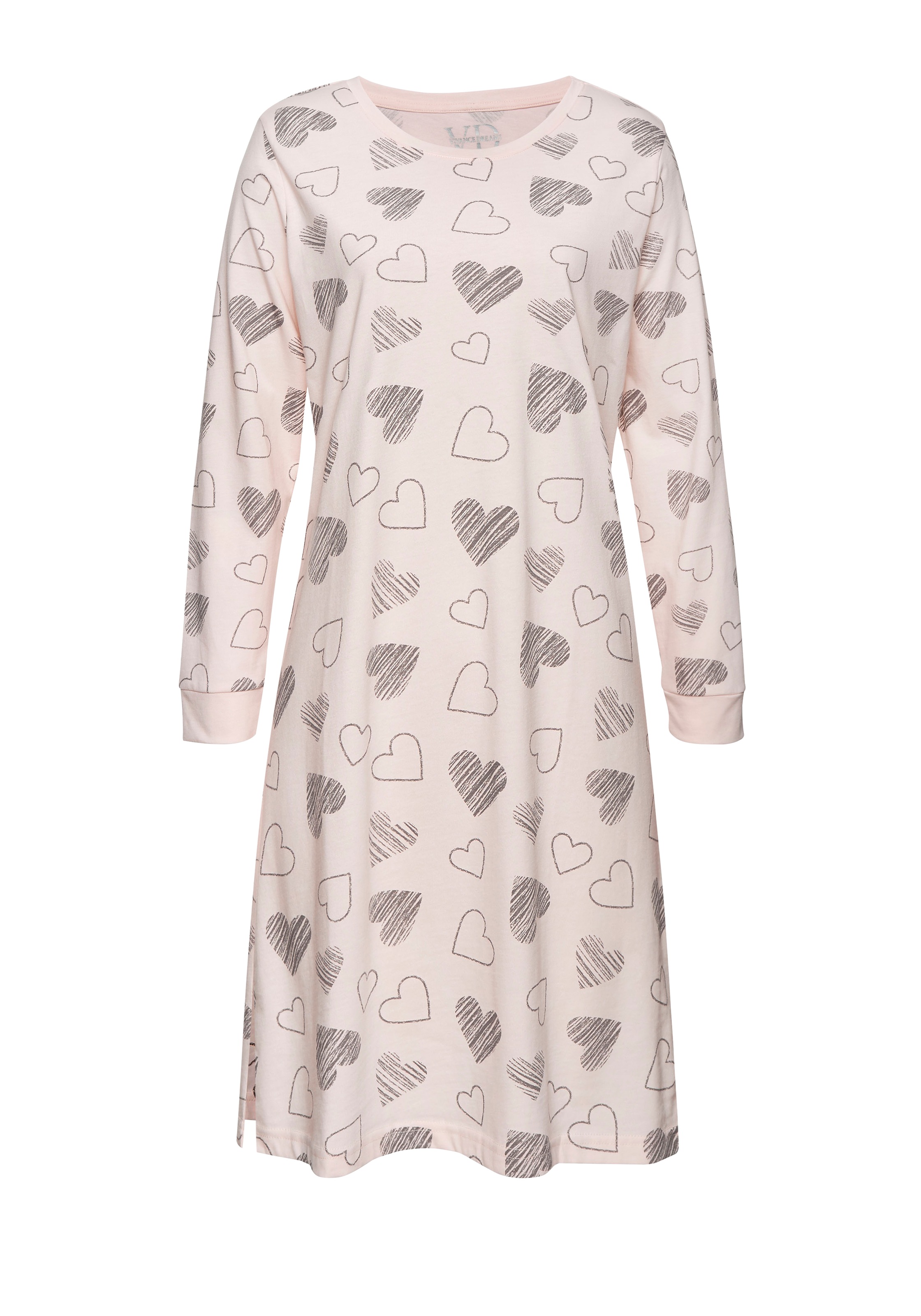 Thumbnail - Vivance Dreams Nachthemd 2 Stück, 2 Stk. tlg. mit süßem Herzprint