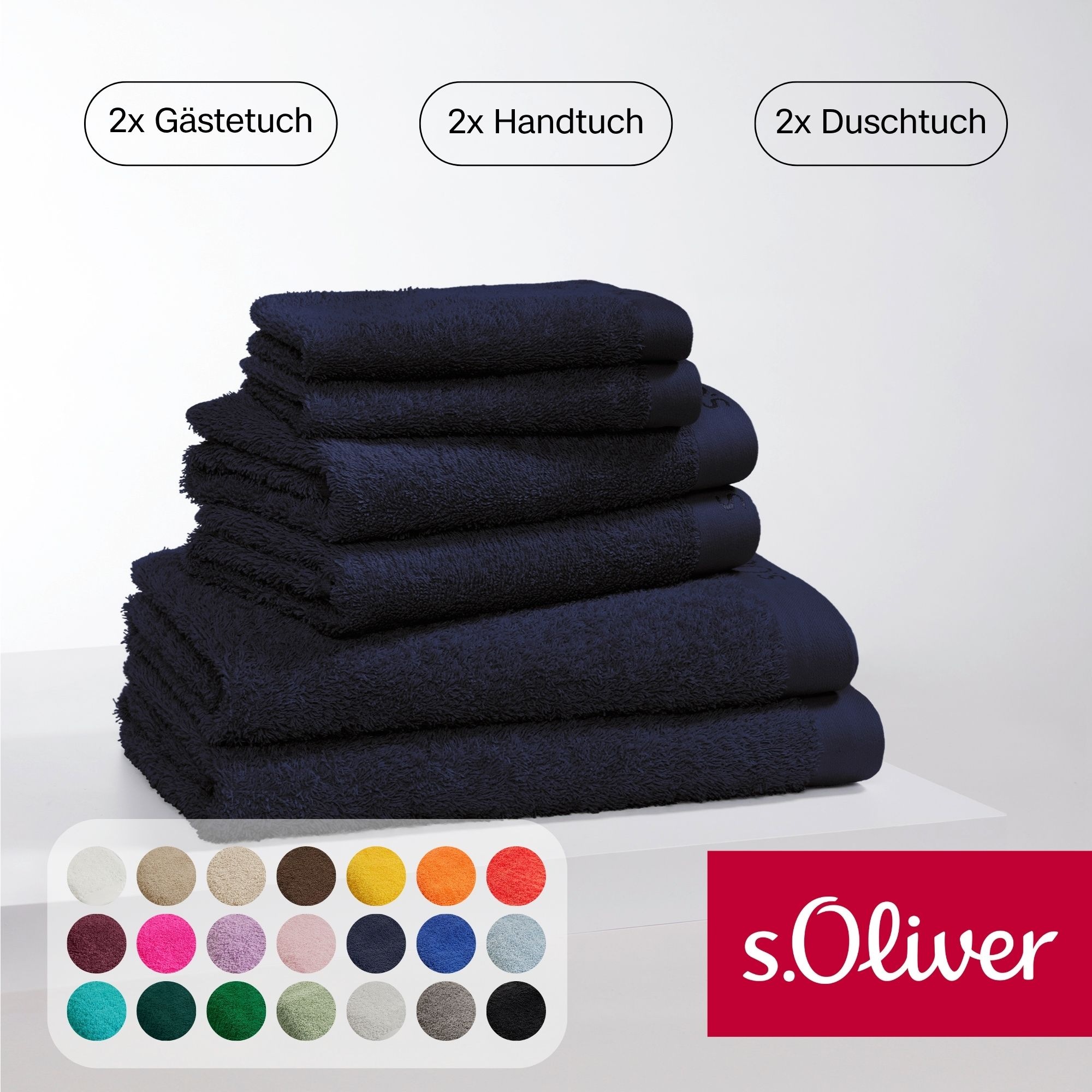 s.Oliver Handtuch Set "s.Oliver, Premium Qualität, 600 gr/m²" Set 6 Stk. Wa günstig online kaufen