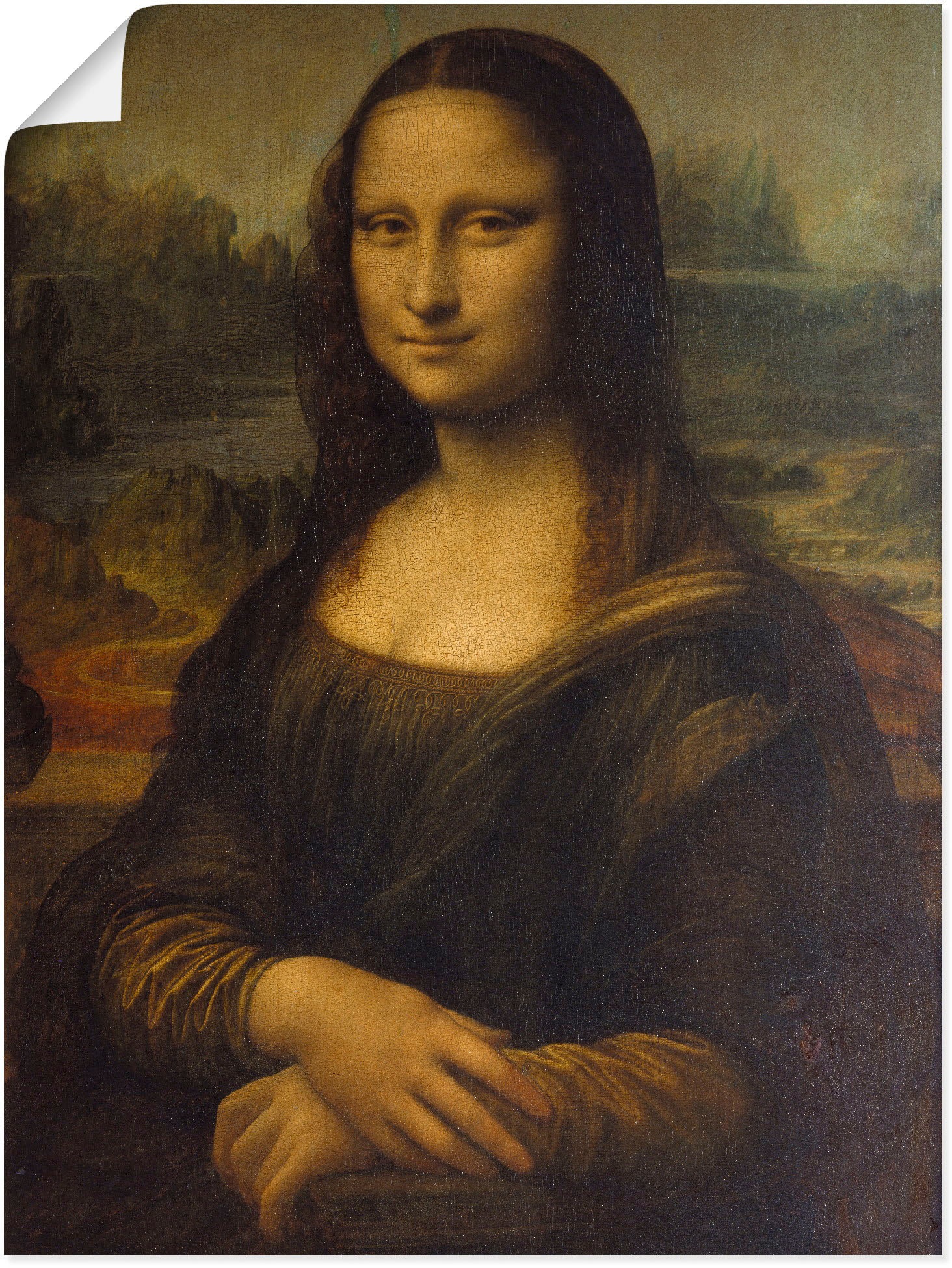 Artland Wandbild "Mona Lisa. Um 1503" Porträts 1 Stk. tlg. als Leinwandbild günstig online kaufen
