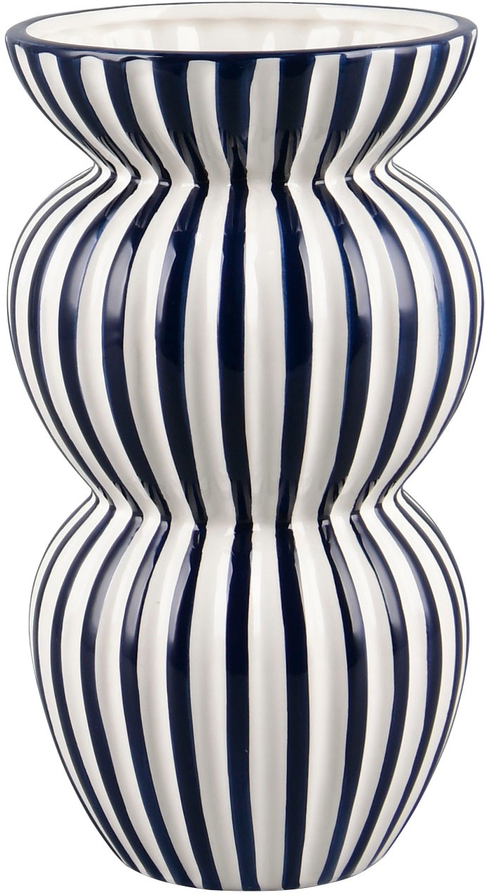MIRRORS AND MORE Dekovase "SAVANNA" Dekovase mit Streifen günstig online kaufen