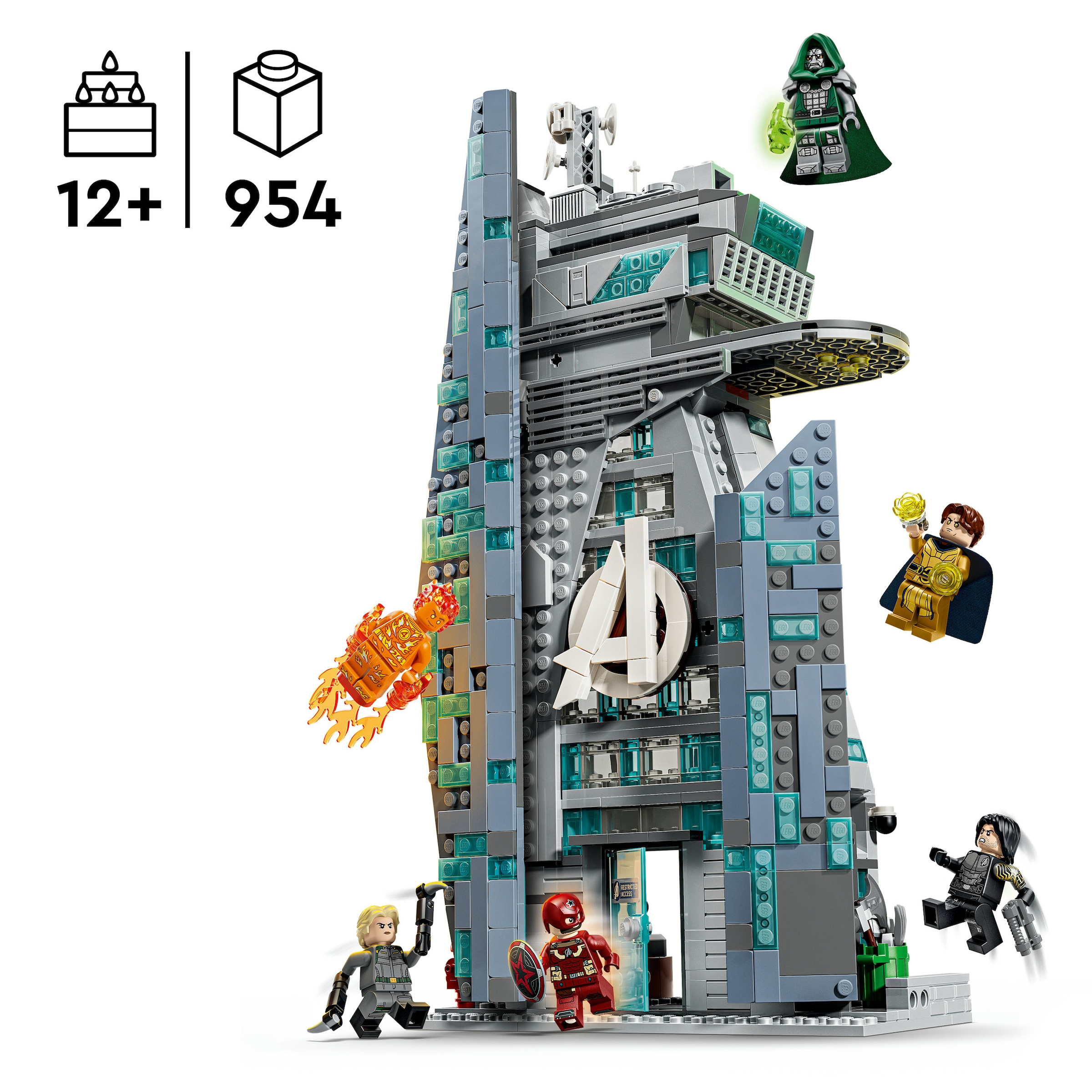 LEGO® Konstruktionsspielsteine »Avengers: Doomsday Neuer Avengers Tower (76352), LEGO Super Heroes« Made in Europe