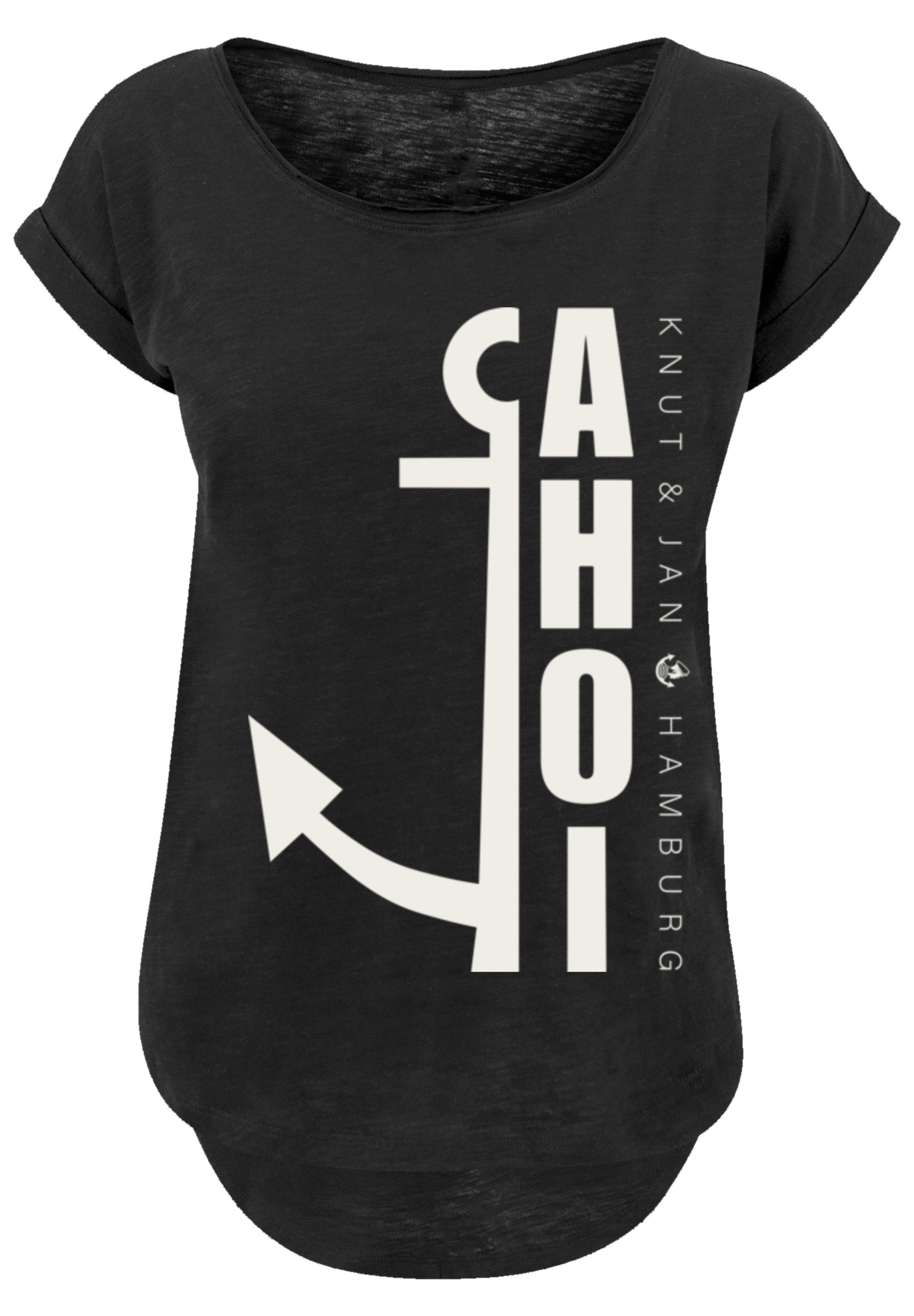 F4NT4STIC T-Shirt »Ahoi Anker Knut & Jan Hamburg«, Print