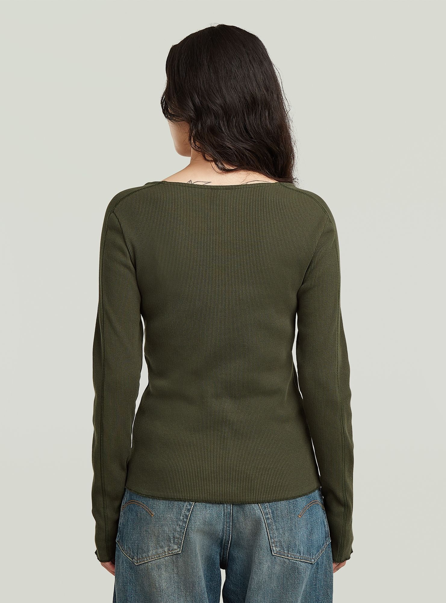 G-STAR T-Shirt »Slim Henley Long Sleeve T-Shirt«
