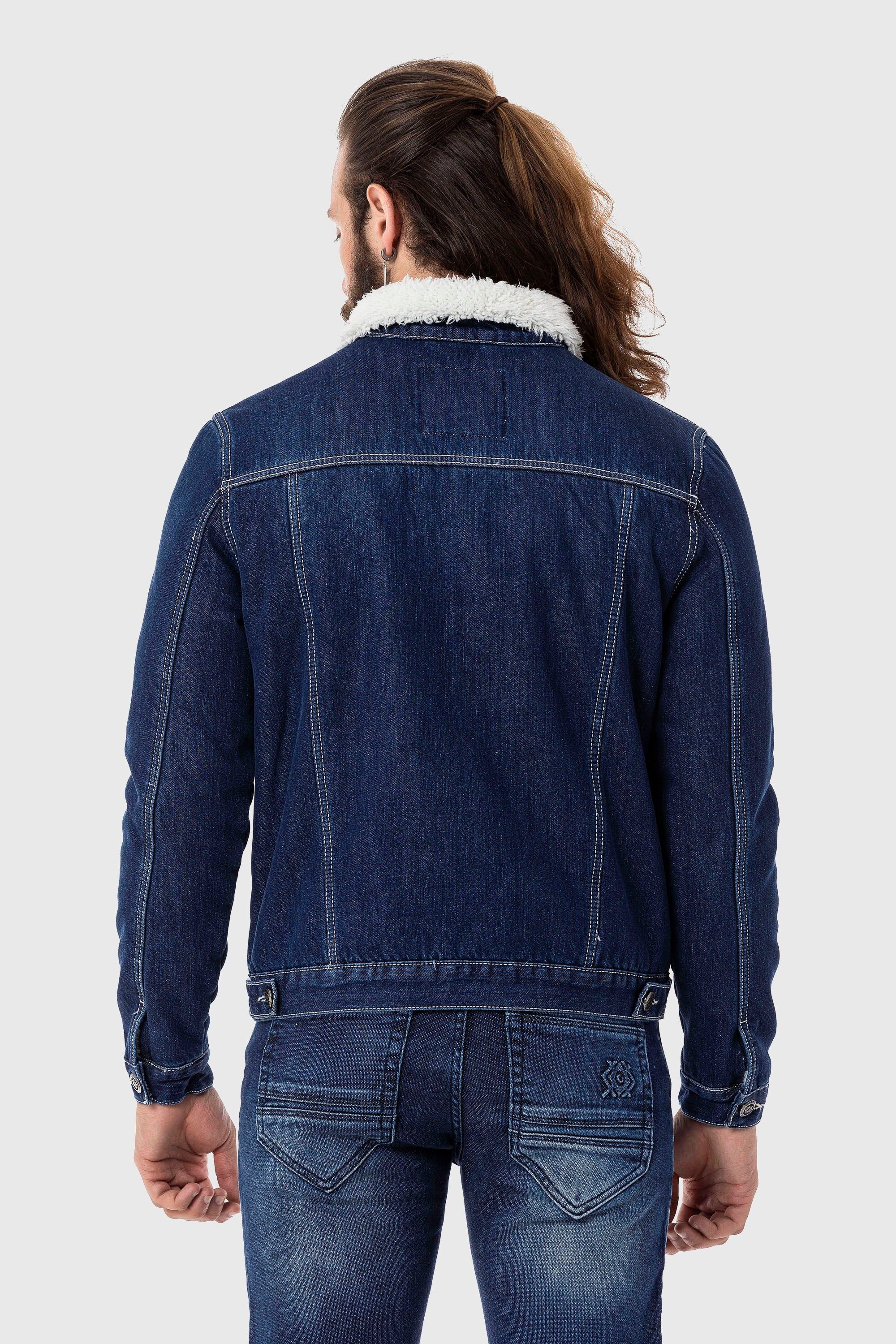 Cipo & Baxx Outdoorjacke »Jacke«, ohne Kapuze, mit Kunstpelz-Kragen