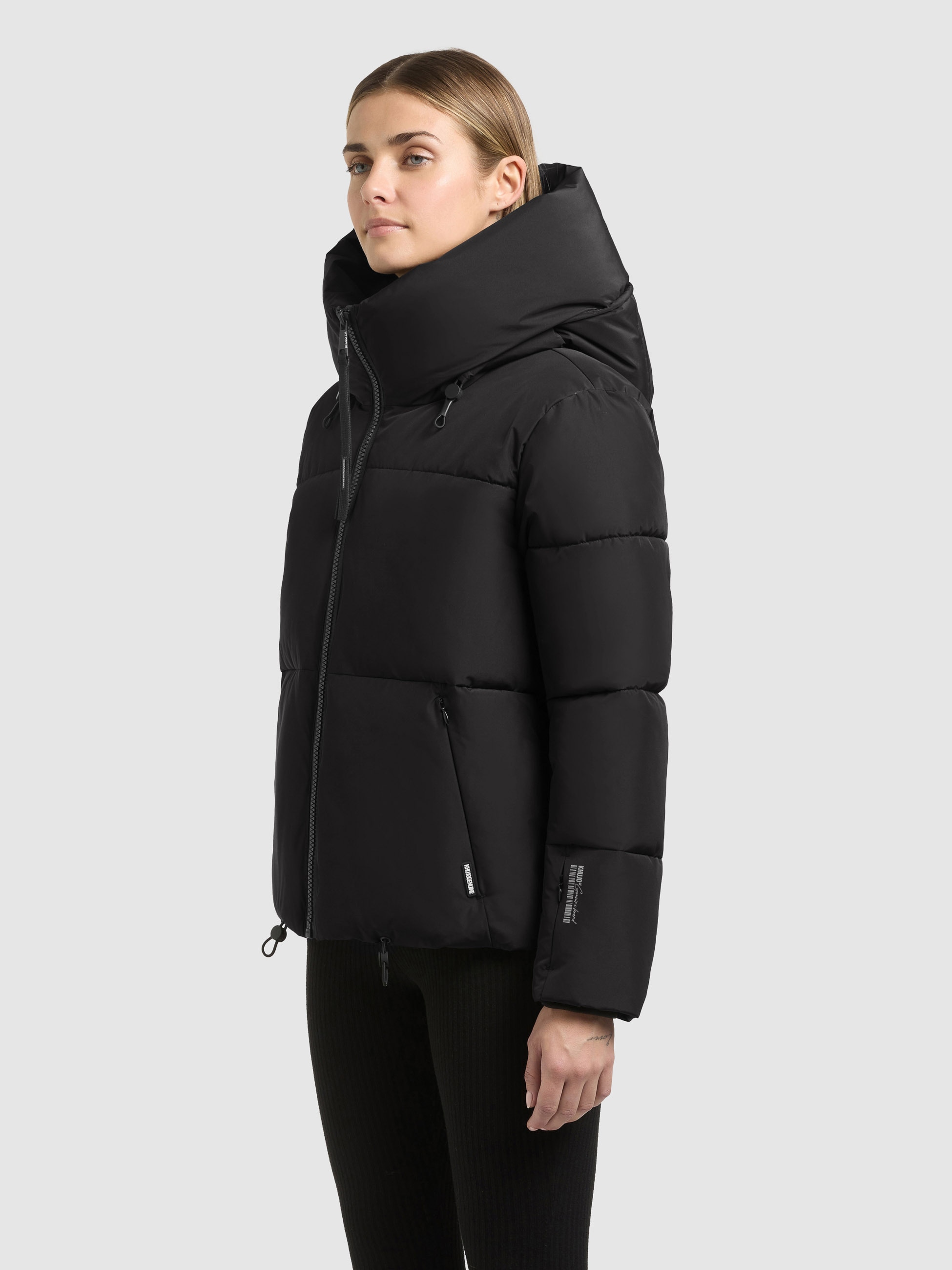 khujo Steppjacke »AUDREY2 MATT« mit Kapuze Reißverschlusstaschen mit Fleecefutter