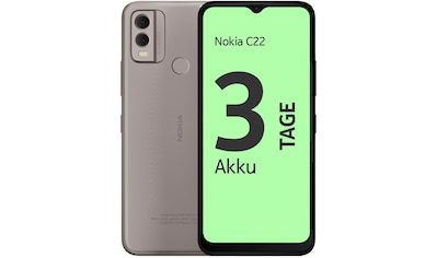 Smartphone »C22, 2+64GB«, Sand, 16,56 cm/6,52 Zoll, 64 GB Speicherplatz, 13 MP Kamera