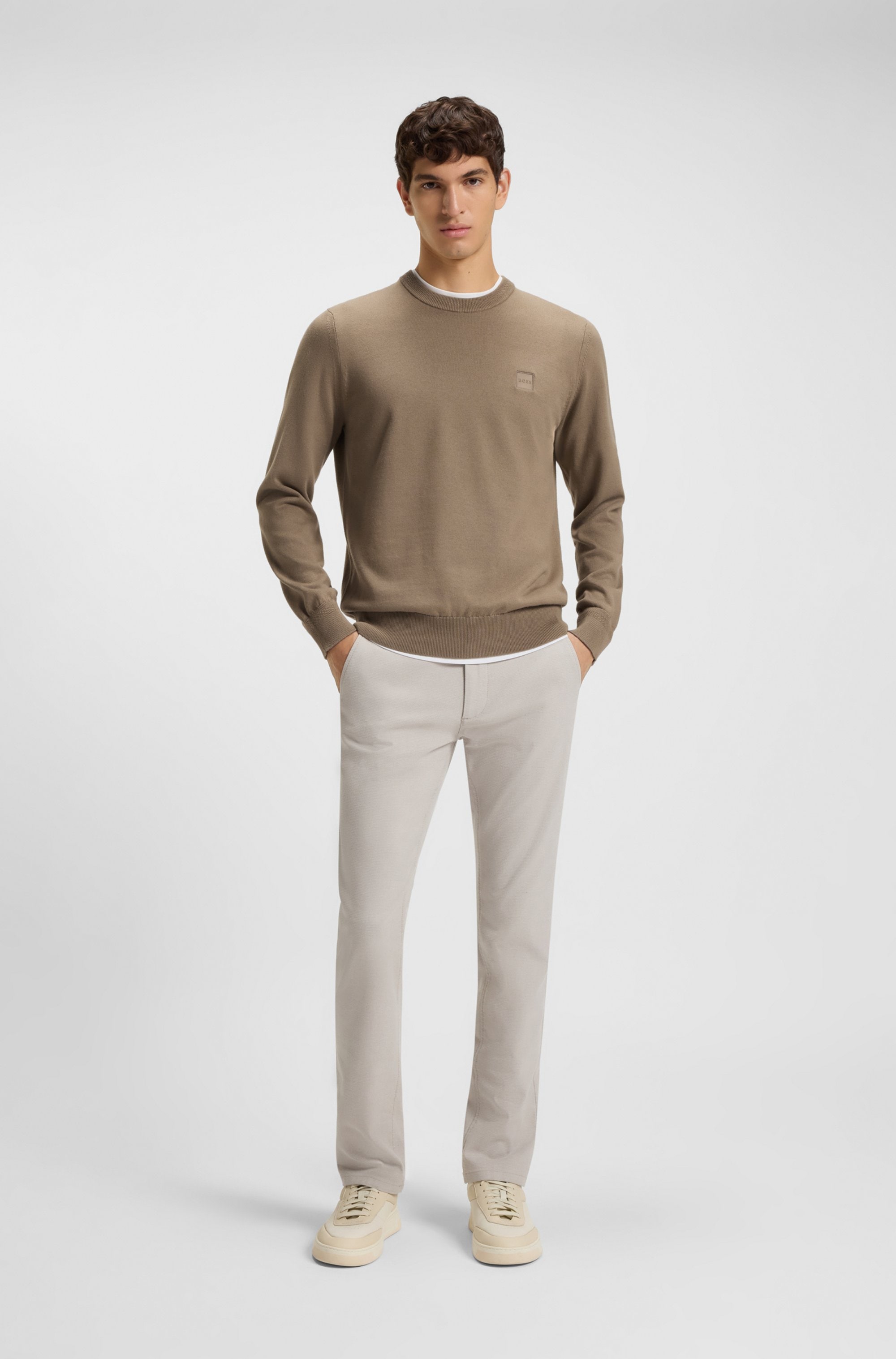 BOSS ORANGE Strickpullover »Kanovano«, mit Rundhalsausschnitt
