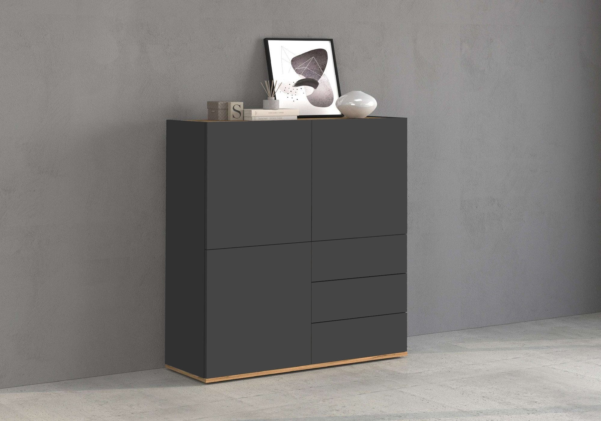 OTTO home Highboard "GARDA,Kommode, Made in Italy, Breite 102 cm, Höhe 110 günstig online kaufen