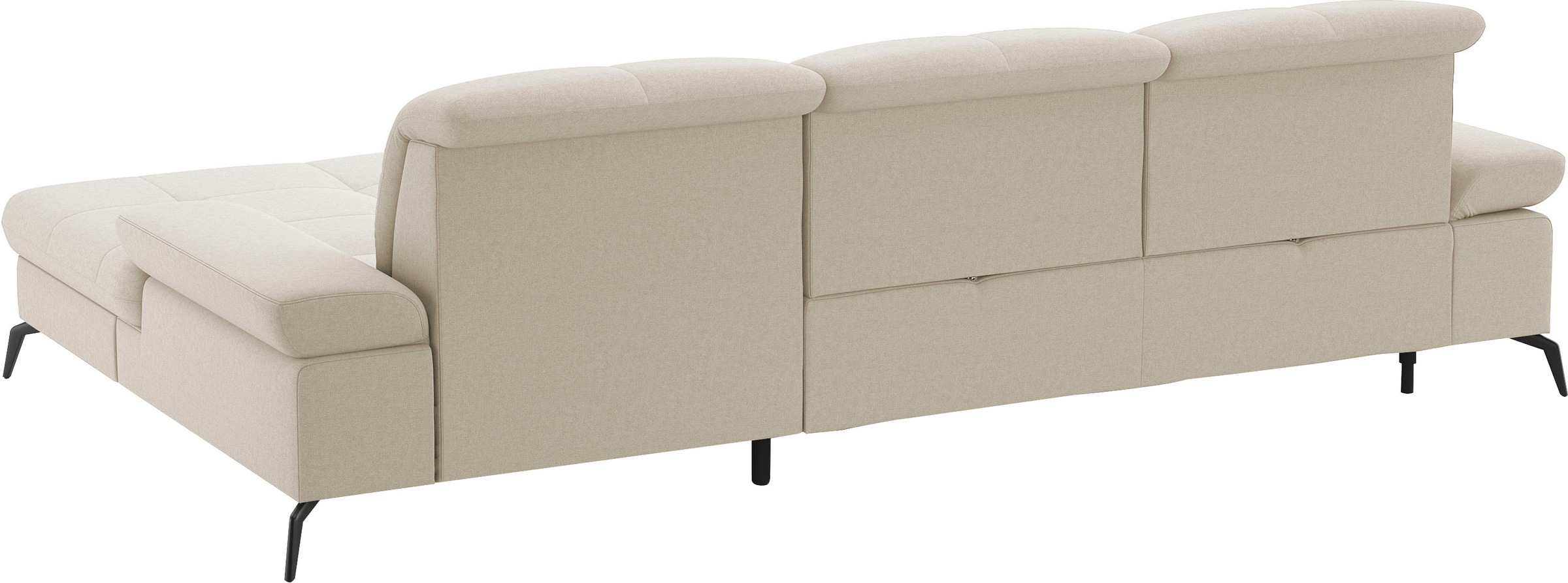 sit&more Ecksofa »Amica, L-Form, inkl. Sitztiefenverstellung & Armteilverstellung« wahlweise mit Bettfunktion, Bettkasten und Kopfteilverstellung