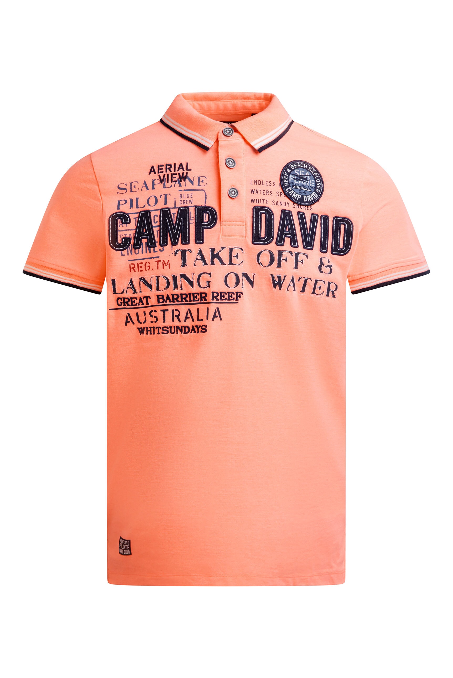 CAMP DAVID Poloshirt mit Baumwolle