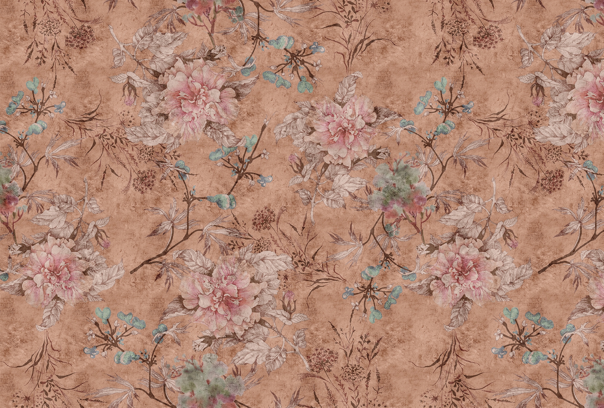 living walls Fototapete "Walls by Patel Tender Blossom 3" glatt Vlies, Wand, Schräge