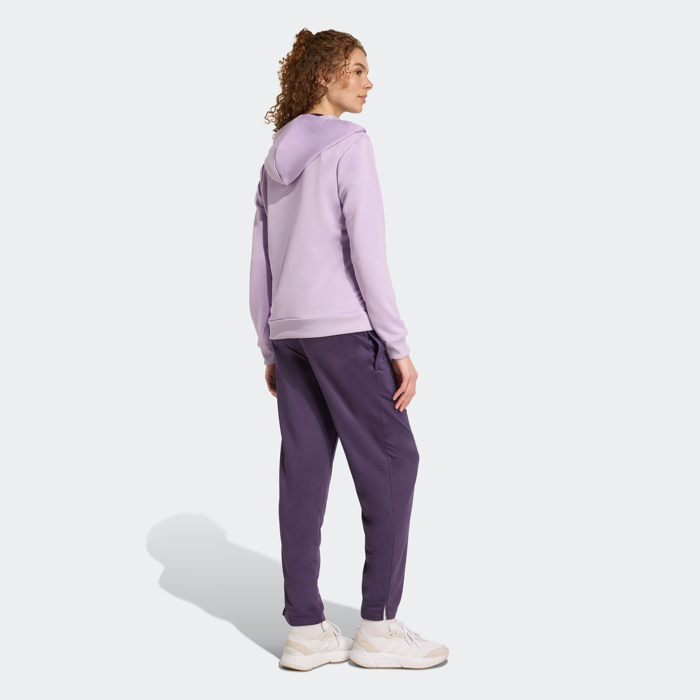 adidas Sportswear Trainingsanzug »W LINEAR TS«, (2 tlg.), Trainingsjacke mit Kapuze, Tracksuit