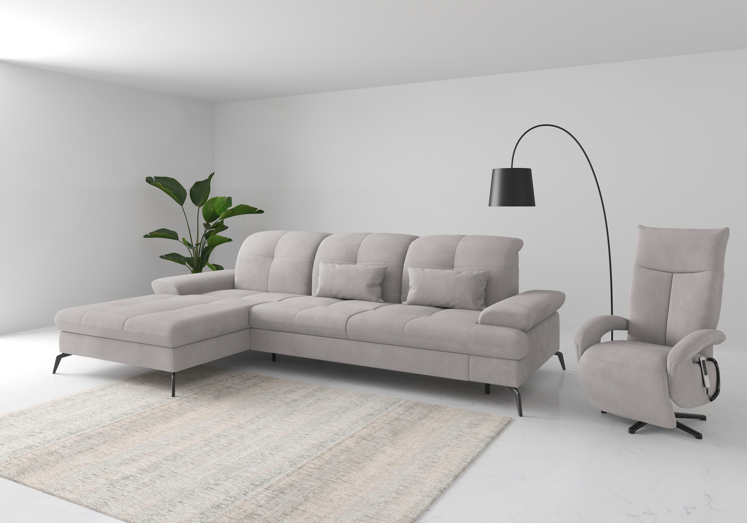 sit&more Ecksofa "Amica", inkl Sitztiefenverstellung und Armteilverstellung günstig online kaufen