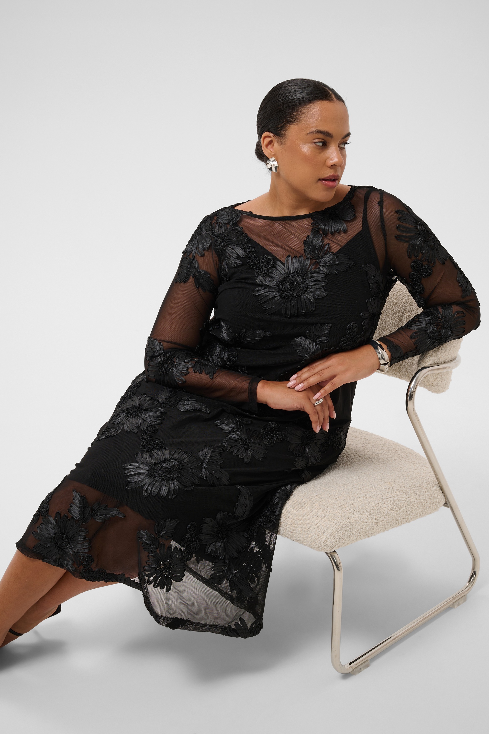 KAFFE Curve Midikleid »Damen Kleid KCjuliana«