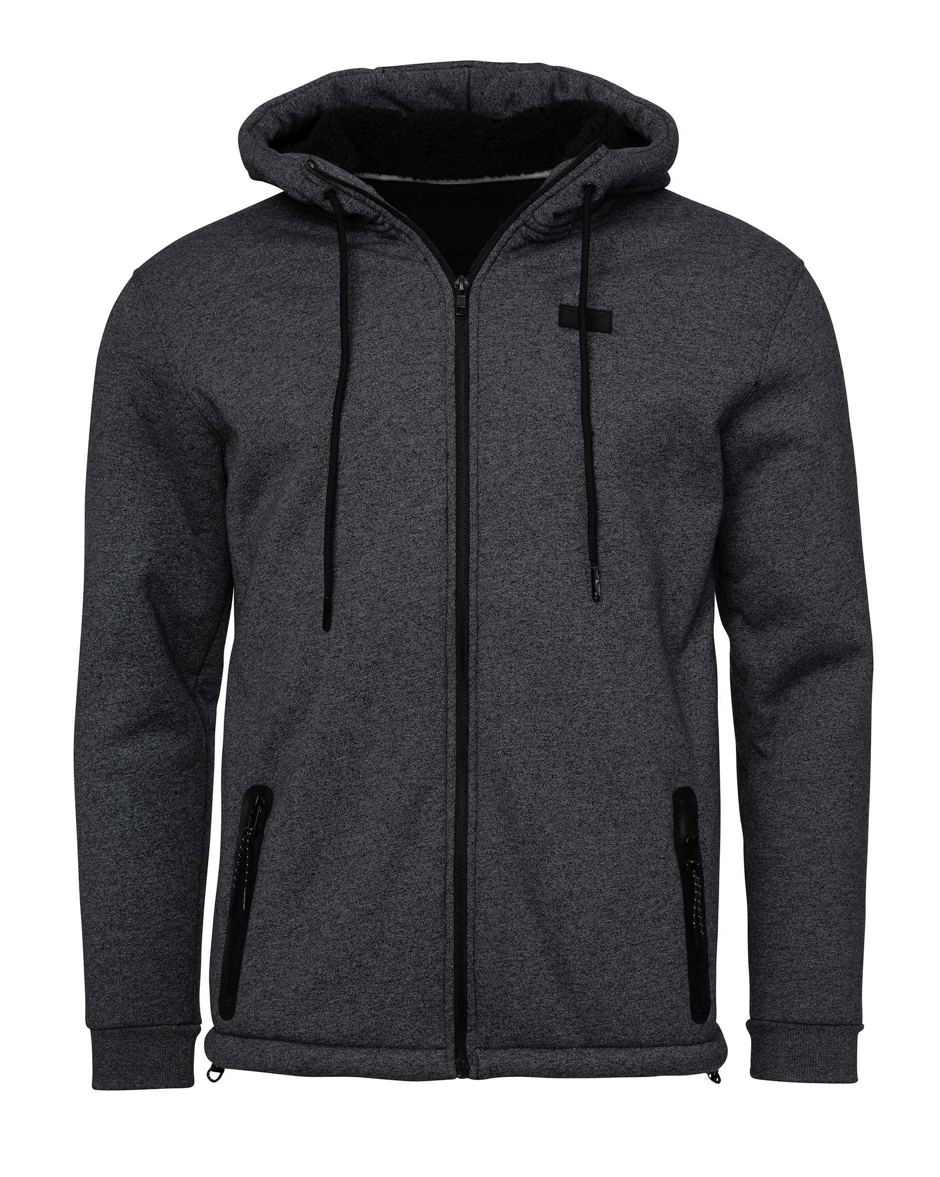 HERO by John Medoox "JEAN mit Kapuze Fleecejacke" Sherpa fleece Straight Fit Casual Sherpa für Herren