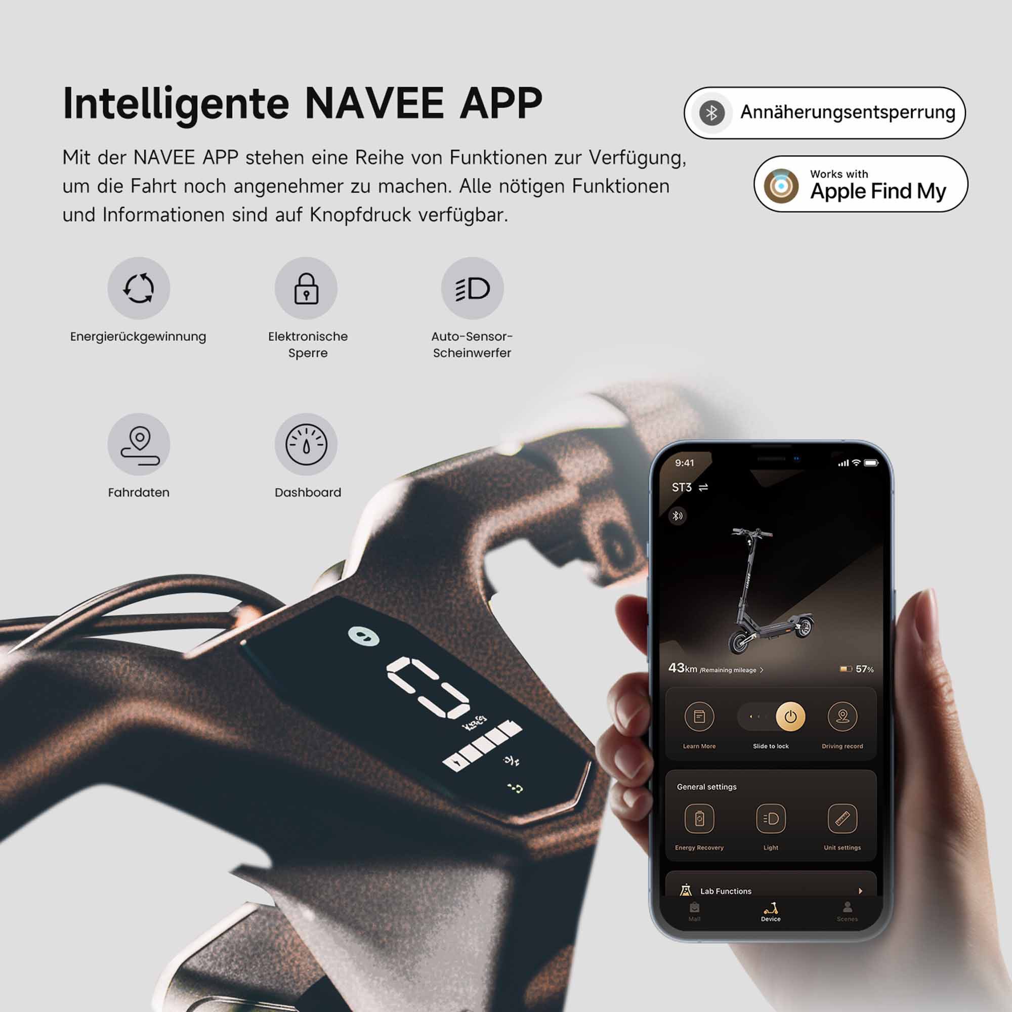 NAVEE E-Scooter »ST3 Electric Scooter (DE Version)«