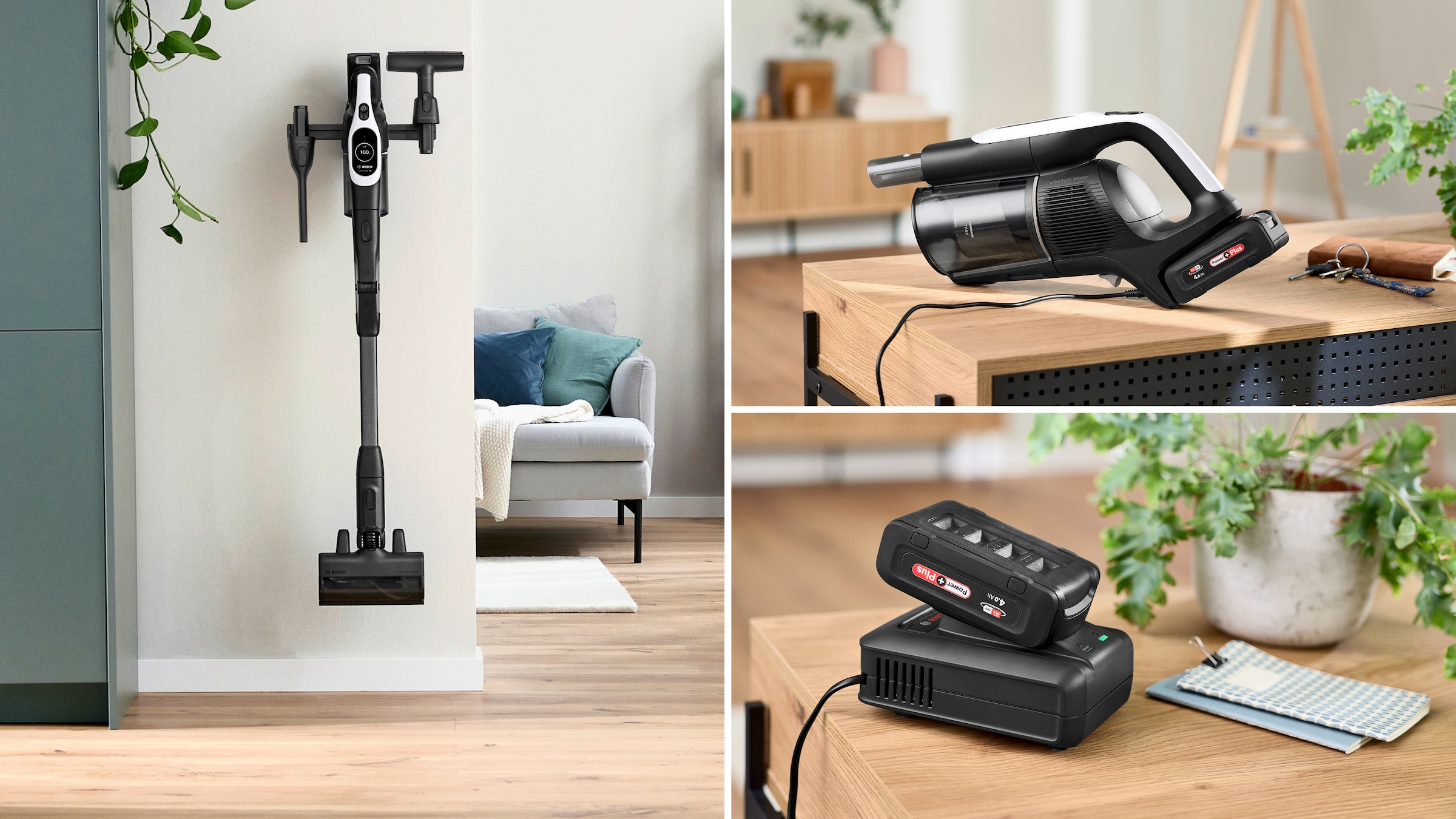 BOSCH Akku-Stielstaubsauger »Unlimited 10 BTS1042WAC, MicroClean™ Technology, 10 J. Motorgarantie«, Display, Knickrohr, HEPA-Filtersystem, Schnellladegerät, 2 Akkus, weiß