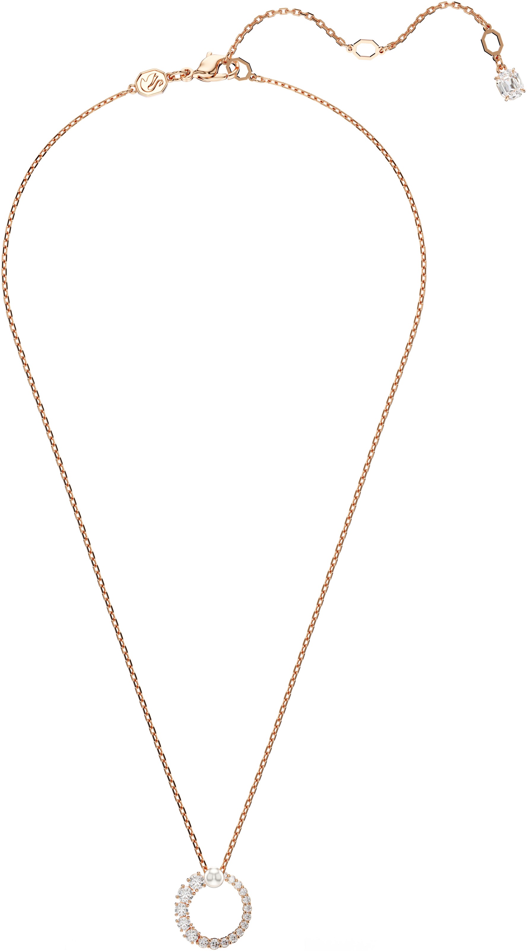 Swarovski Kette mit Anhänger »Schmuck Geschenk Halskette Matrix, 5688751, 5692265«, mit Swarovski® Zirkonia (synth.) - mit Swarovski® Perle