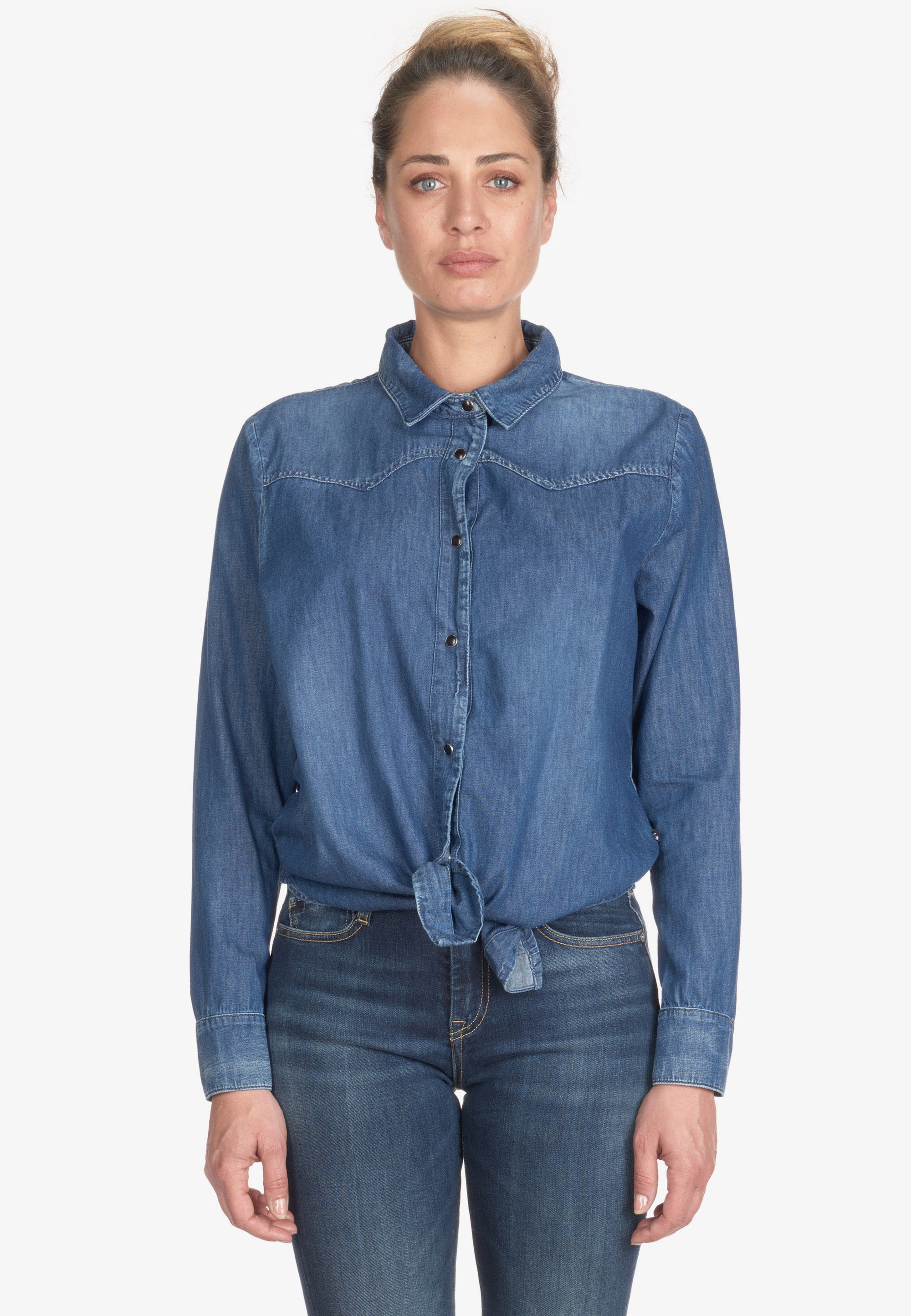 Klassische Bluse »FELIXA«, in tollem Jeans-Look