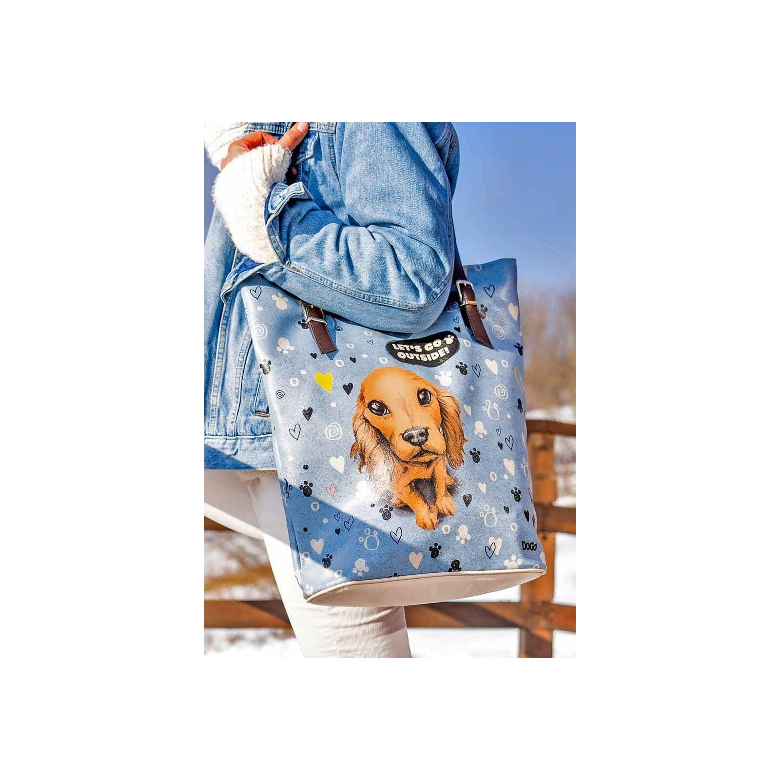 DOGO Umhängetasche »Tall Bag Damen Schultertasche Koala Hug Damen Schultertasche«, Vegan