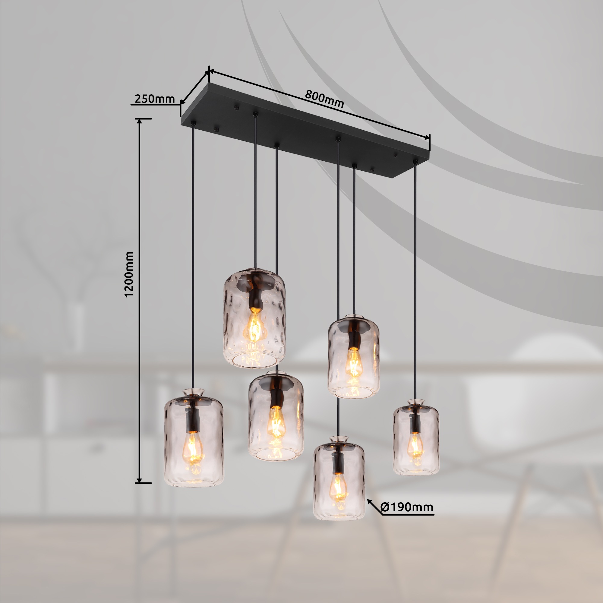 GLOBO LIGHTING Hängeleuchte »DARINA« E27 1 Stk. Hängelampe Esszimmer-Leuchte Esstischleuchte Wohnzimmer