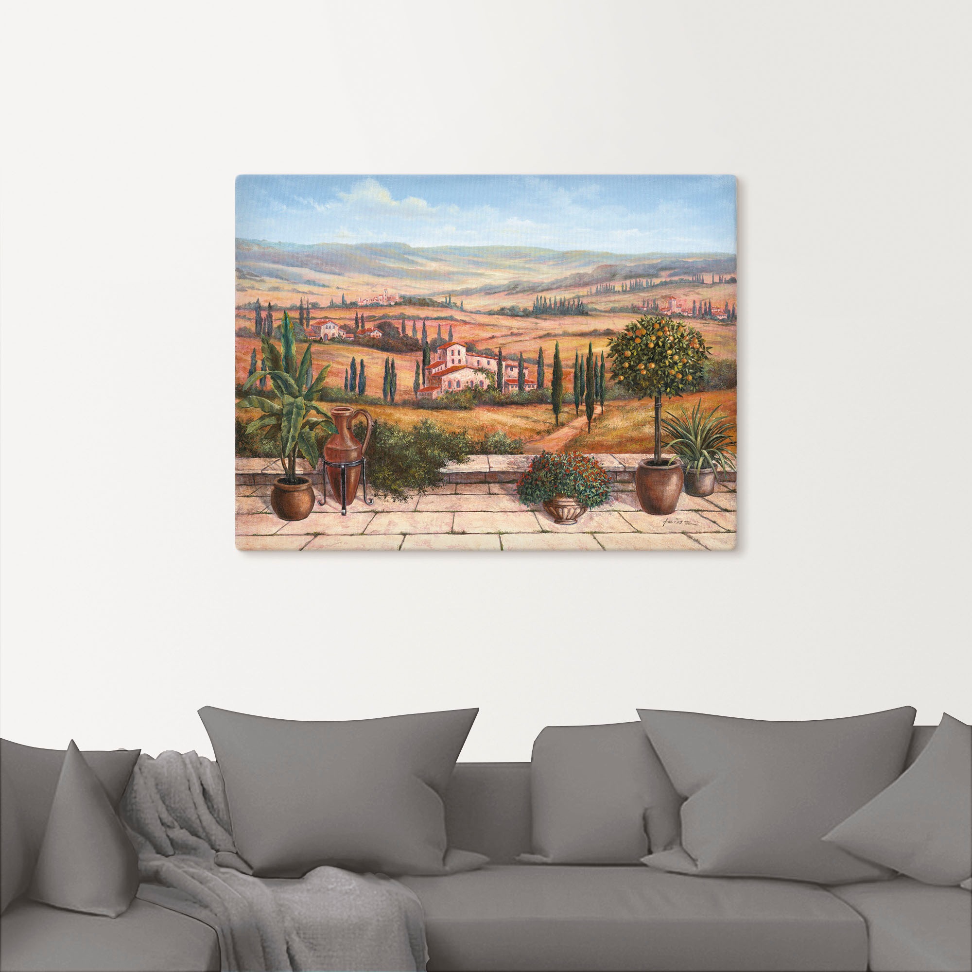 Artland Wandbild "Terrasse" Europa 1 Stk. tlg. als Alubild, Leinwandbild in günstig online kaufen