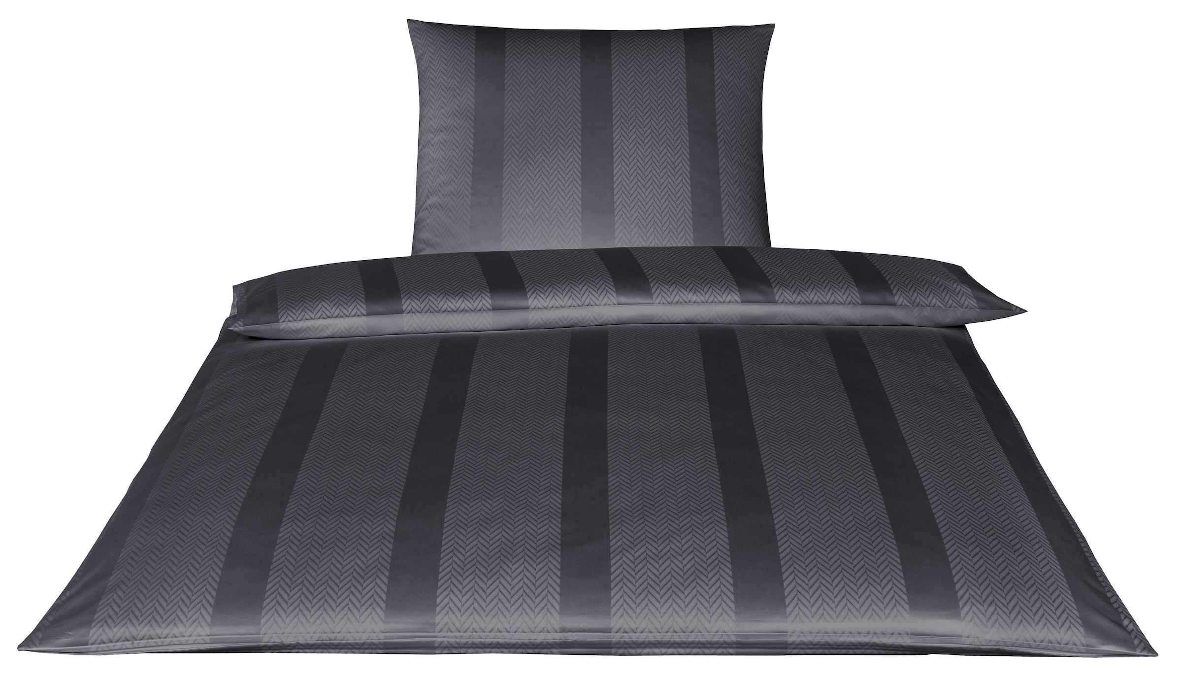 Elegante Bettwäsche "Metropolis" 2 Stk. mit Streifen günstig online kaufen