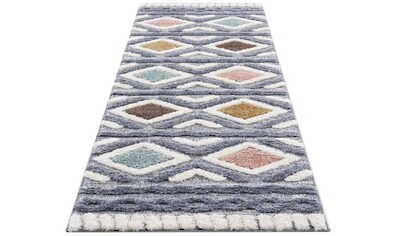 Carpet City Hochflor-Läufer »Focus«, rechteckig, 20 mm Höhe, Boho-Teppich, besonders... kaufen